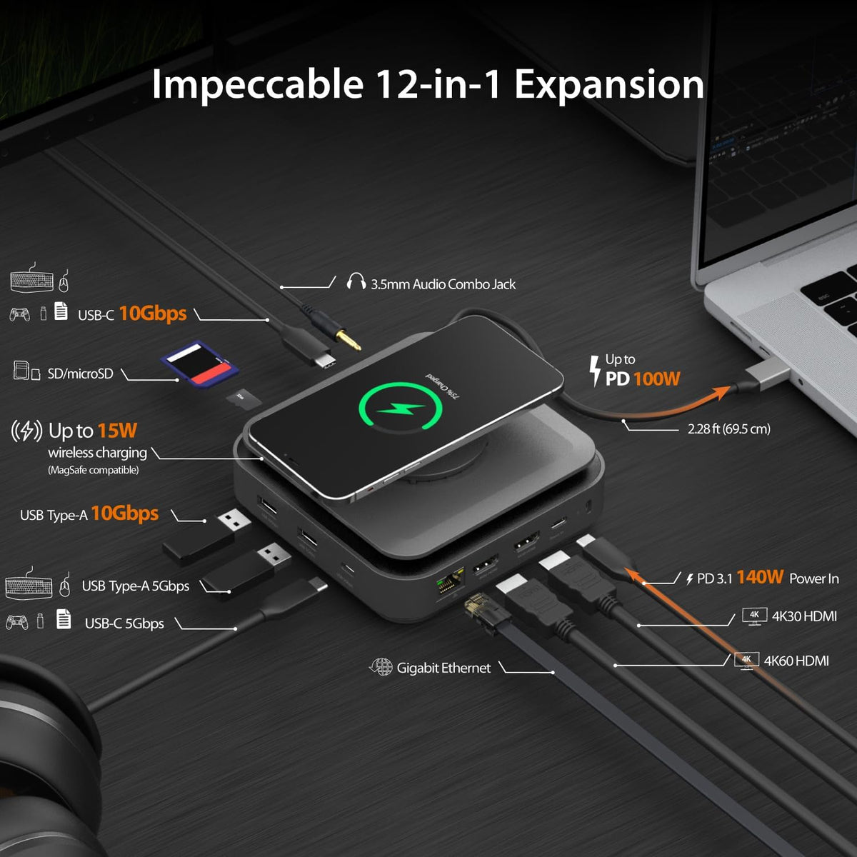 j5create USB-C Dock Dual 4K HDMI - Supports Dual Extended 4K Display