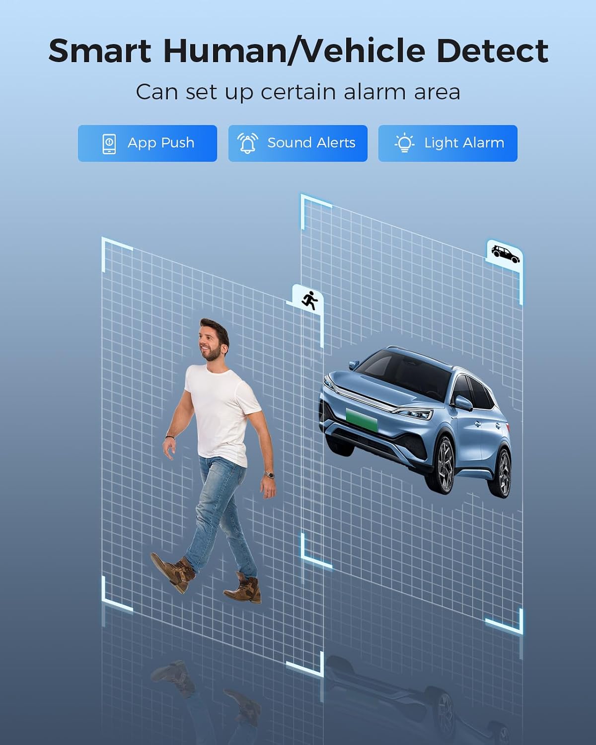 【360°View】 Hiseeu 4K PoE PTZ Security Camera System，6 Pcs Security Cameras