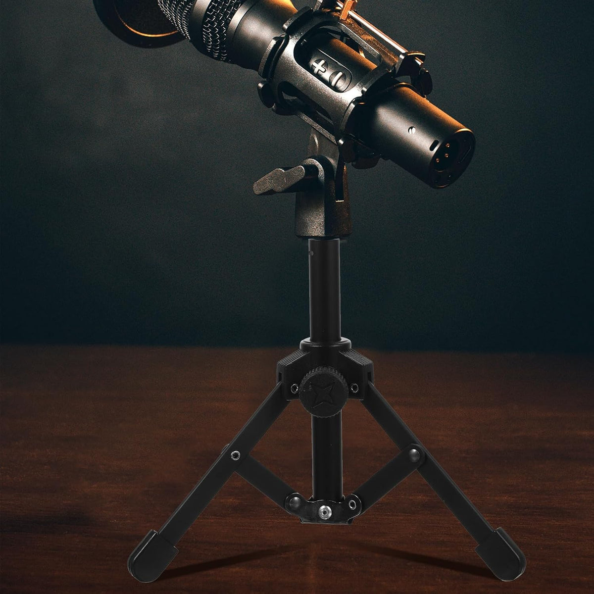 Microphone Metal Tripod Stand Foldable Adjustable Desktop