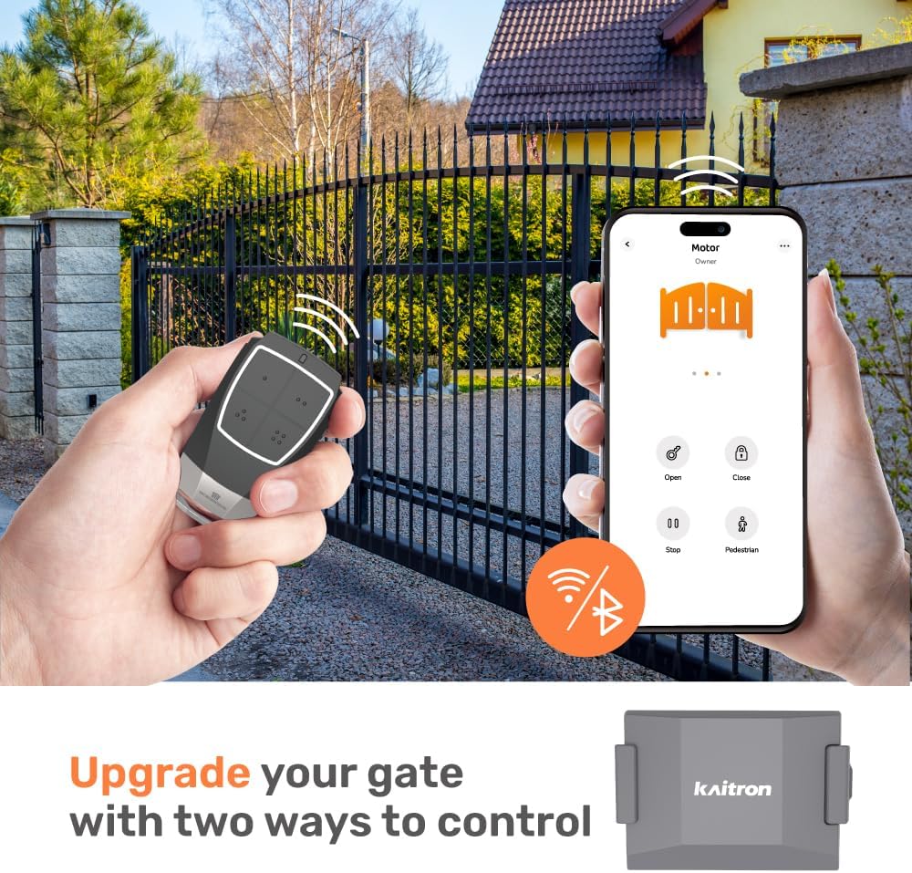TMT ChowBOX IP56 Waterproof AIoT Remote Control Box & SN1 Wireless Smart Door Sensor, WiFi Window Alarm Sensor Bundle, Upgrade Gate Openers to Automatic Gate Openers with Complete Kit (App Compatible)