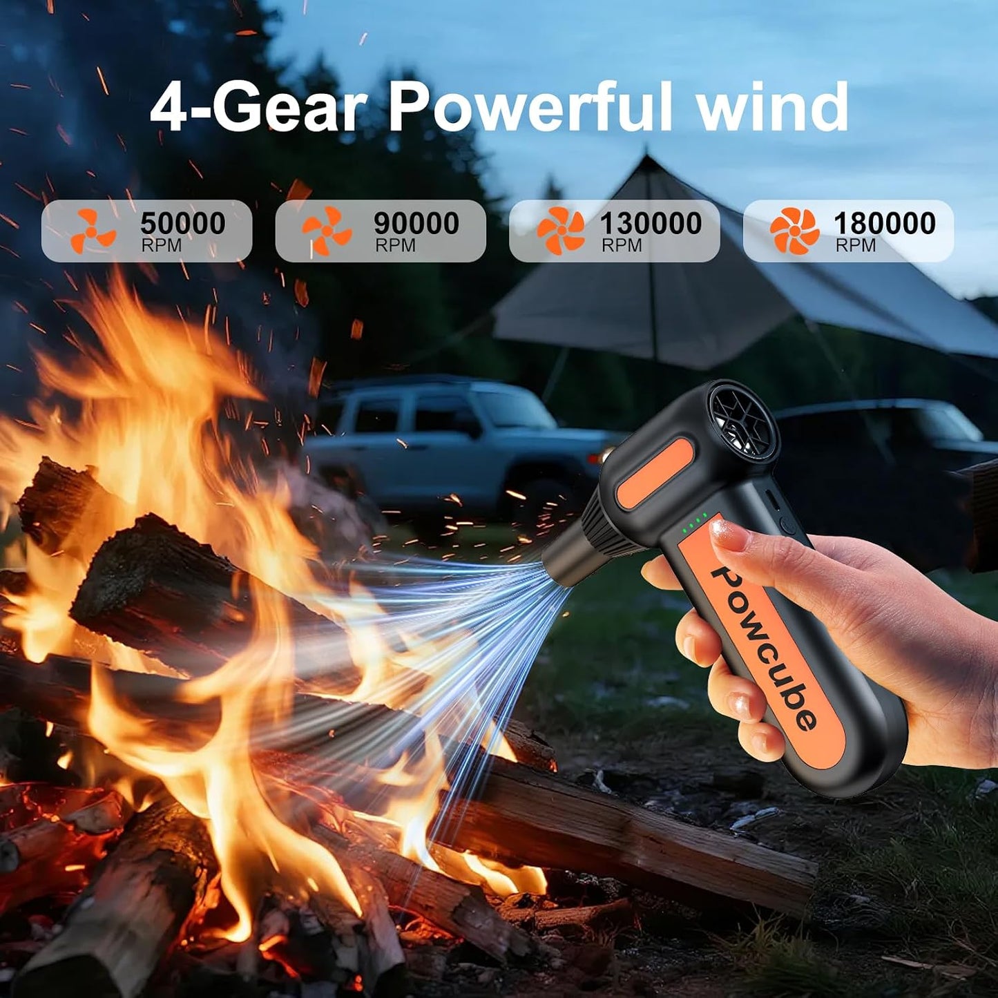 2-in-1 Compressed Air Duster 180000RPM Powerful Motor, Cordless Vacuum Cleaner with 10,000mAh Battery, Portable Electric Air Duster, Dust Blower for Computer, Keyboard, Outdoor, House, Car and Office