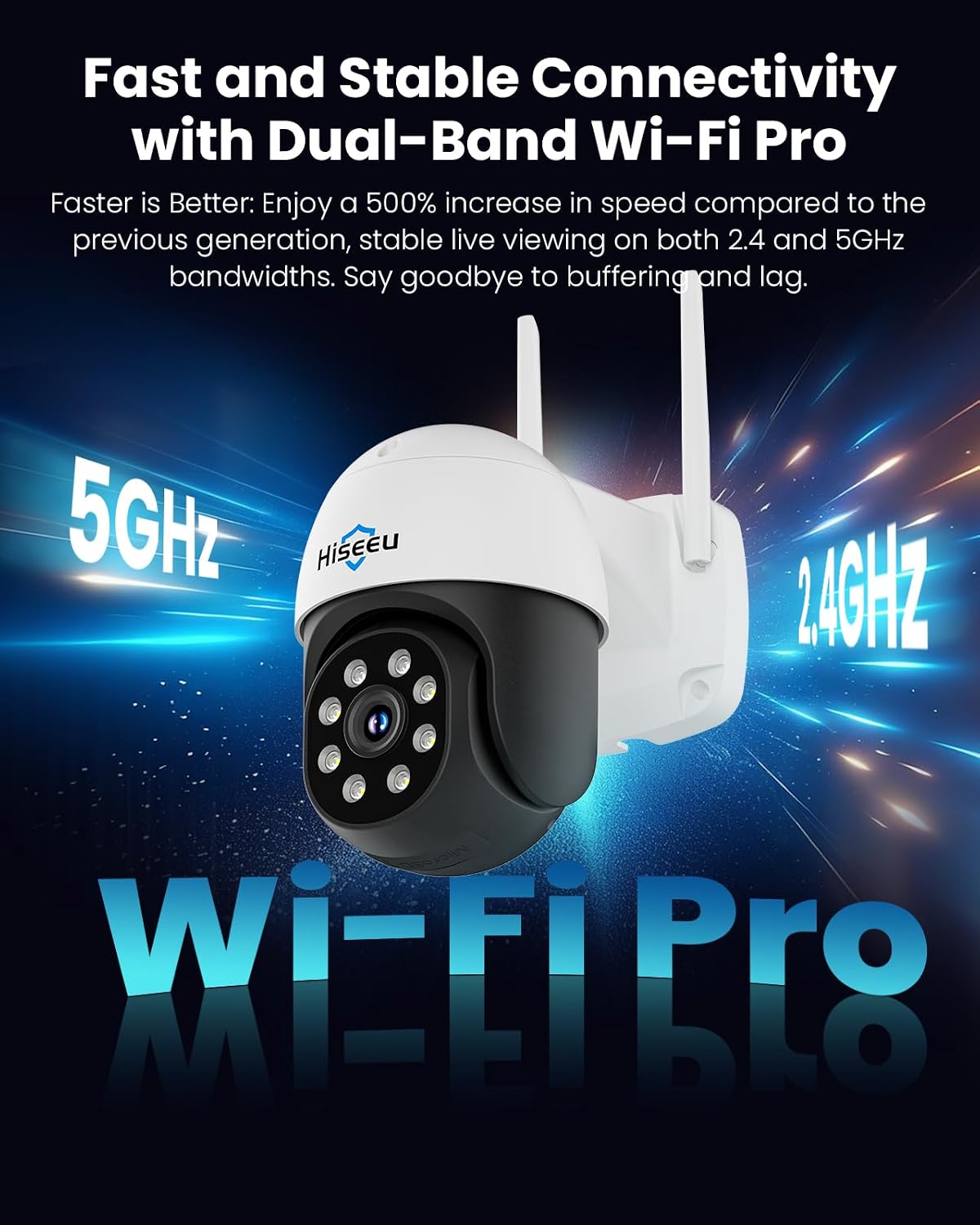 Hiseeu 4K Security Cameras Wireless Outdoor, 8MP 4-Cam Kit, 1T HDD
