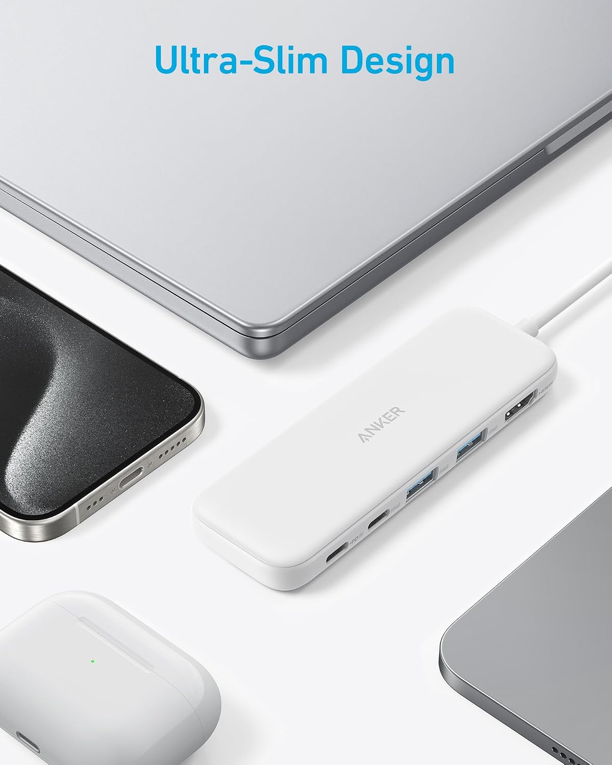 Anker USB C Hub, 5-in-1 USBC to HDMI Splitter with 4K Display