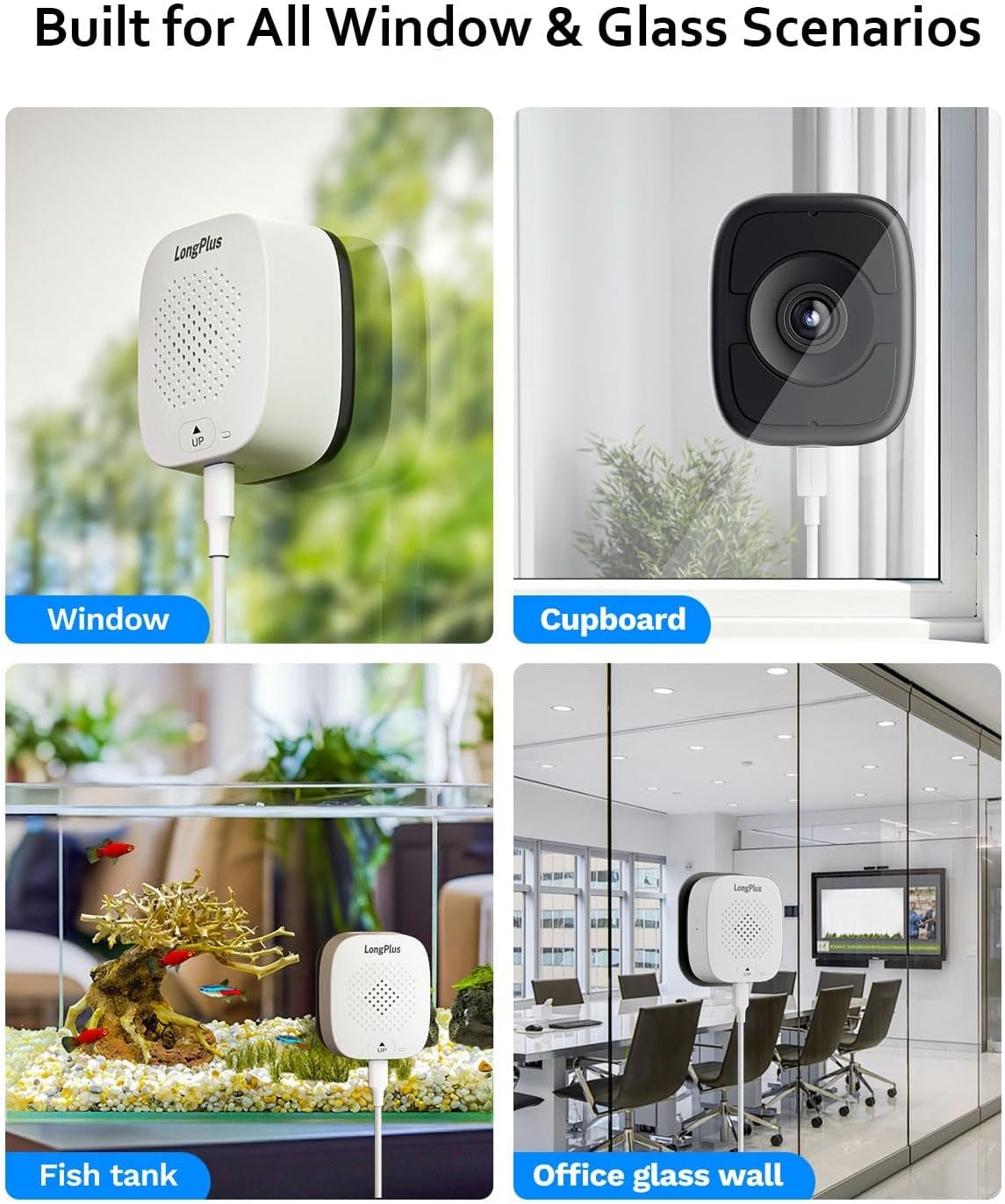 LongPlus 8MP 4K Window Camera WiFi 6 Safeview Window Security Camera