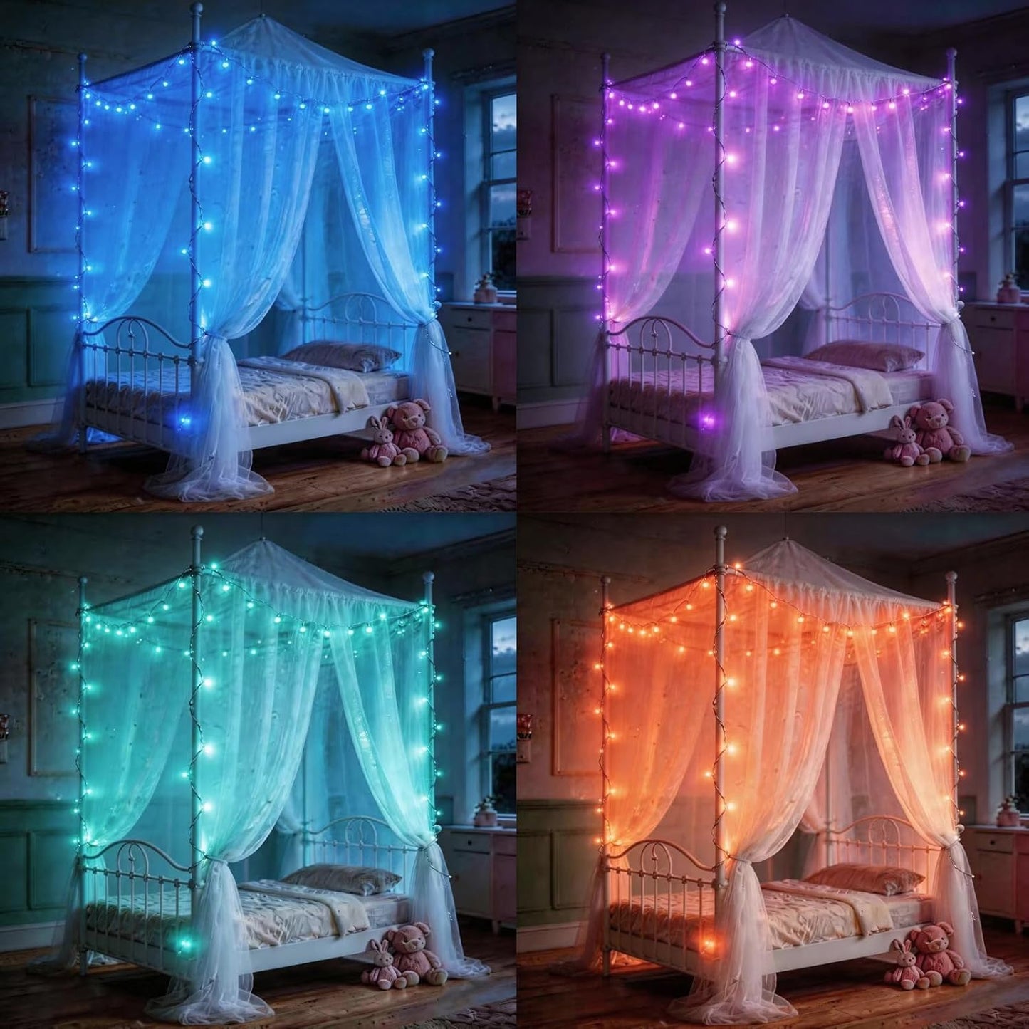 Mocalido 50ft Color Changing Globe String Lights Indoor, Hanging Colored Lights for Bedroom 75 LED USB Powered with Remote, Classroom Fairy Lights, Camping Tent Decor