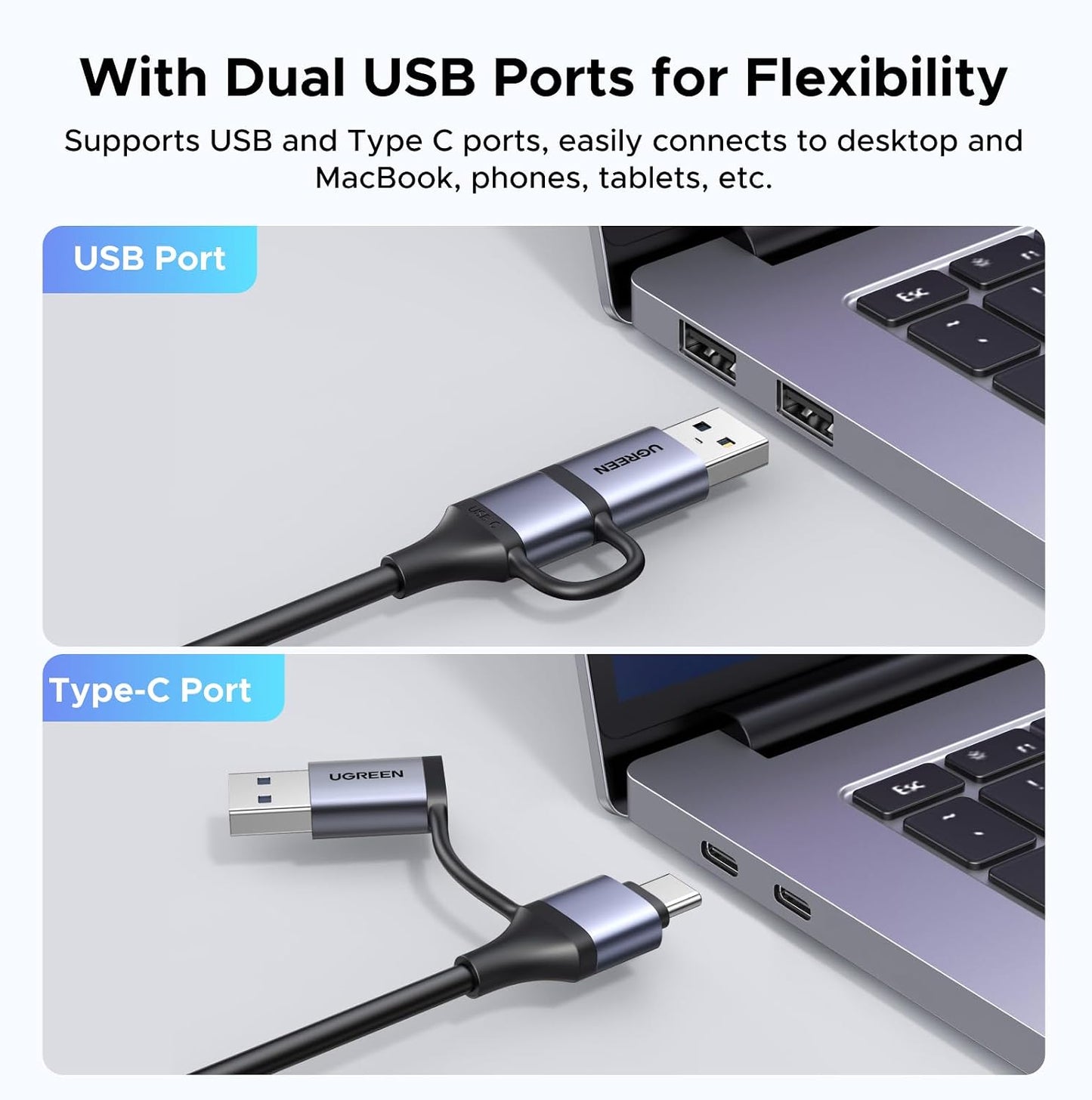 UGREEN 2K@30Hz Video Capture Card USB 3.0 for Gaming Bundle with Micro HDMI to HDMI Cable for Camera