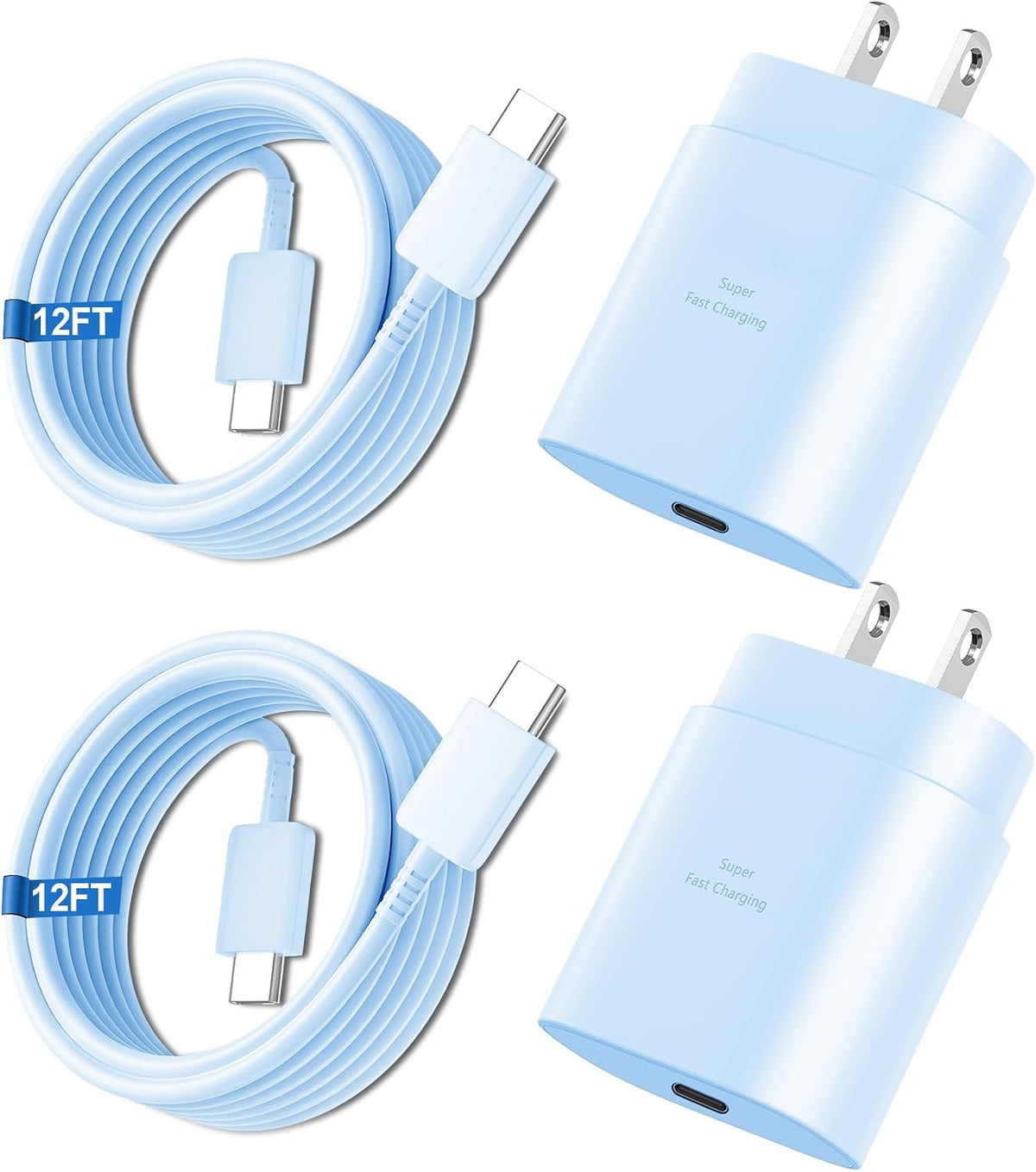 Super Fast Charger Type C, 25W USB C Wall Charger Fast Charging 10FT Cable