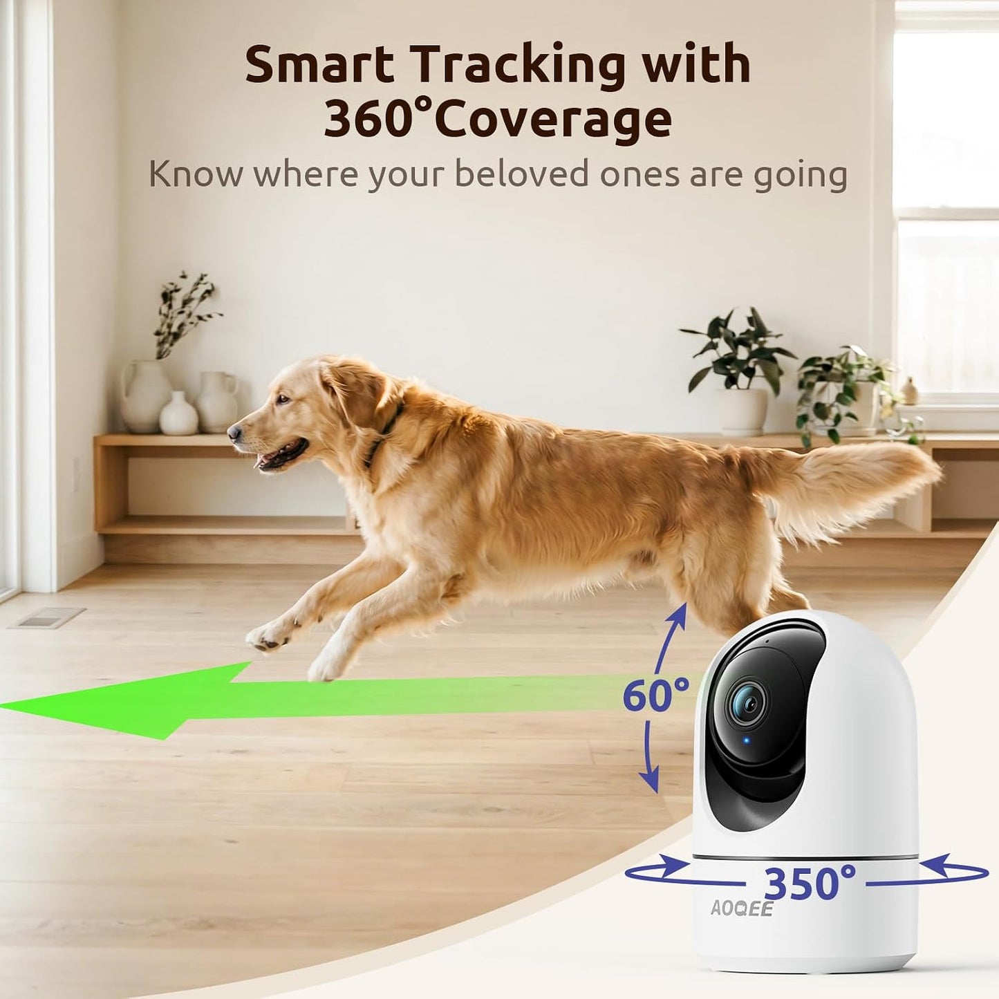 AOQEE 5G Indoor Camera-2K Pet Camera with Phone App, Dual-Band Wi-Fi Cameras for Home Security, 360° PTZ Auto-Tracking to Monitor Dog/Cat/Puppy, Motion Alert, 24/7 TF Card Storage, Plug-in, G5 2pack