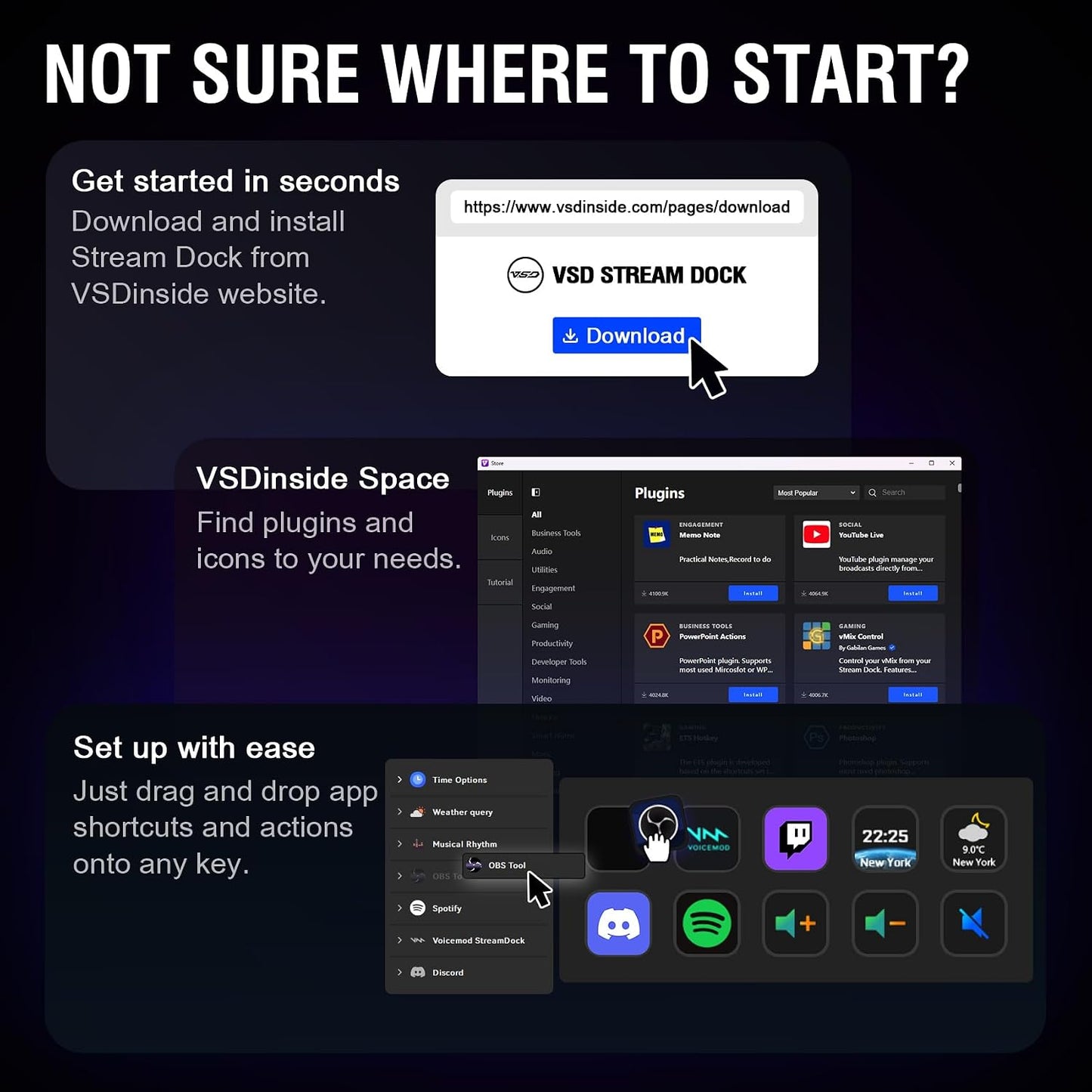 Macro Pad, Streaming Deck Stream Controller Soundboard Keypad, Programmable Keys USB Shortcut Keyboard for Gamer Streamer, Audio Mixer for OBS, YouTube, Office Desk Setup, PC, Mac