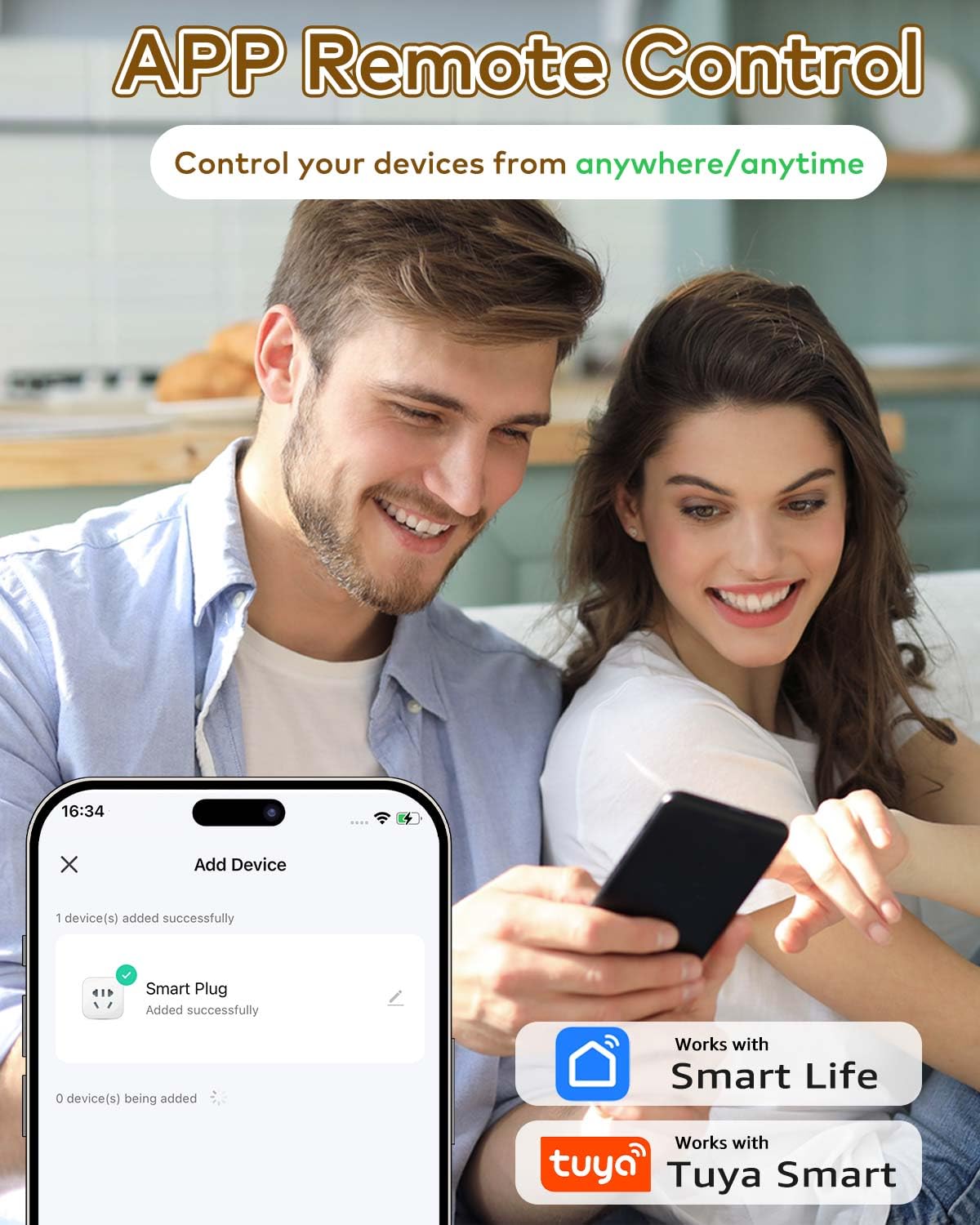 NineLeaf WiFi Smart Plug Remote,Wireless Remote Outlet with Decor Switch