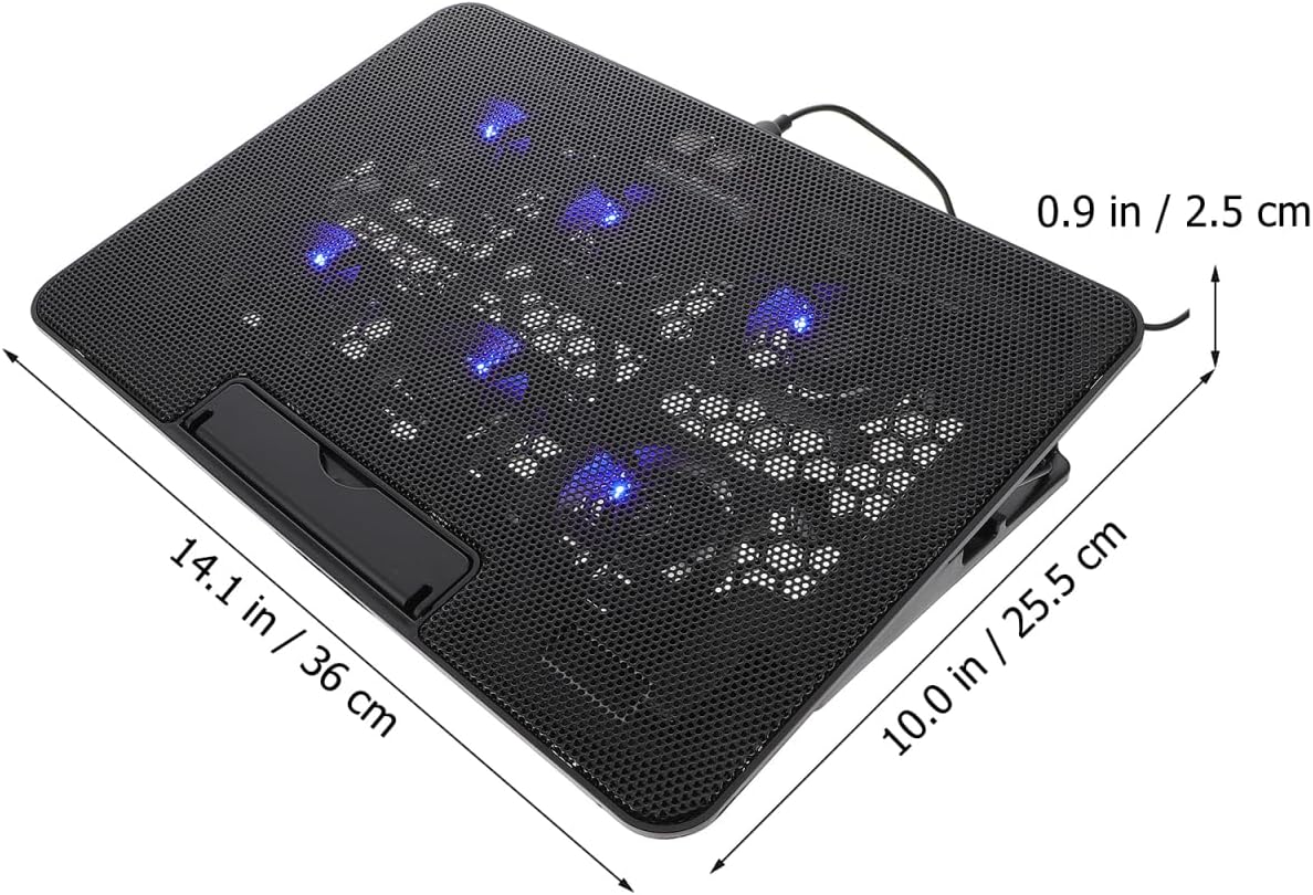 Operitacx 15.6"-17" Laptop Cooling Pad - Adjustable Laptop Cooler Stand with Quiet Fans, Ergonomic Notebook Fan Holder for Gaming and Office Use