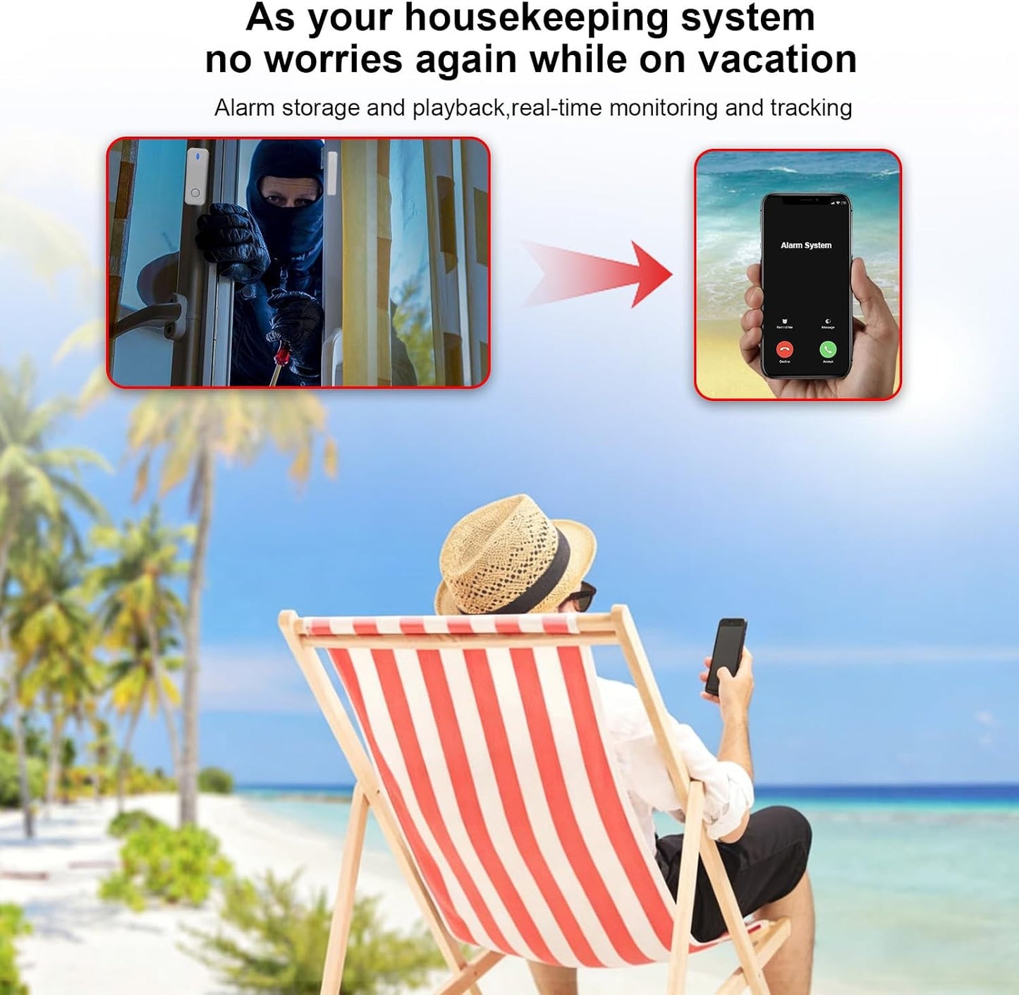 Home Security System, Alarm System for Home Security, WiFi/GSM SMS Alarm System with Motion Detector, 120dB Alarm Siren, Door/Window Burglar Alarm, Smart Remote Control, Alexa-Compatible (G03-2E)