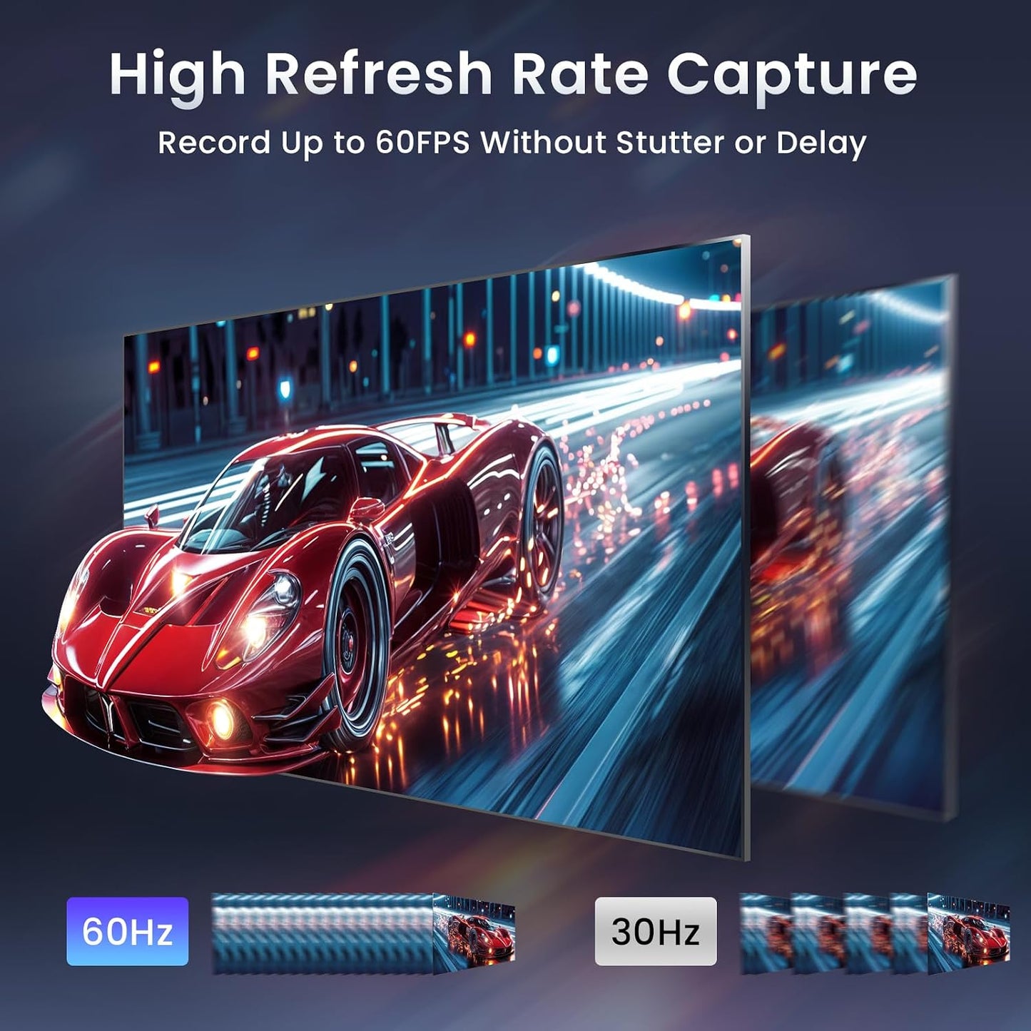 Papeaso USB 3.0 HDMI Capture Card, 2K30 FPS Capture with 4K Pass-Through | 2K30FPS/1080P60 capture & streaming with ultra-low latency 4K pass-through. for PS4/5, Switch 1/2, Xbox, PC, Mac & camera.