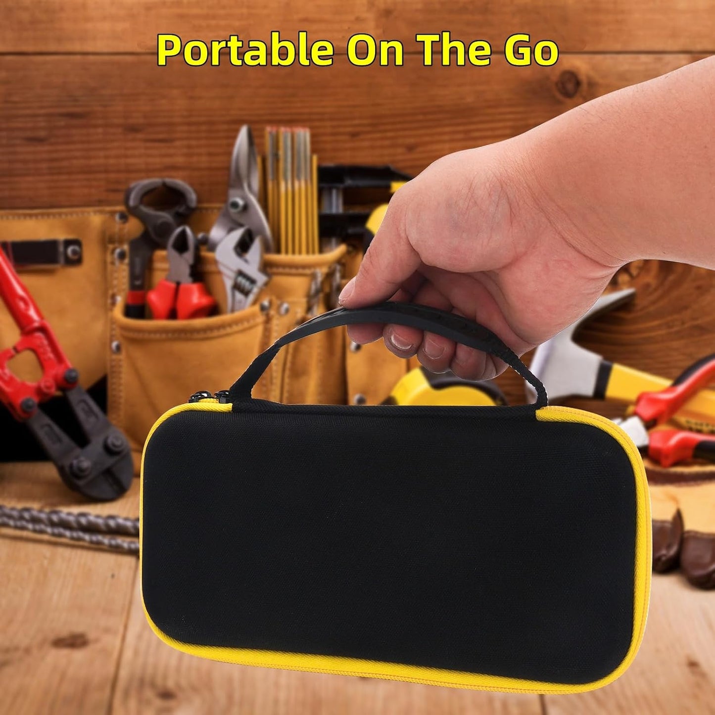 YouKnow Travel Case Compatible with DEWALT Cordless Screwdriver (DWHT66719) and Screwdriving Bits with Custom Foam (Only Case) (Black)