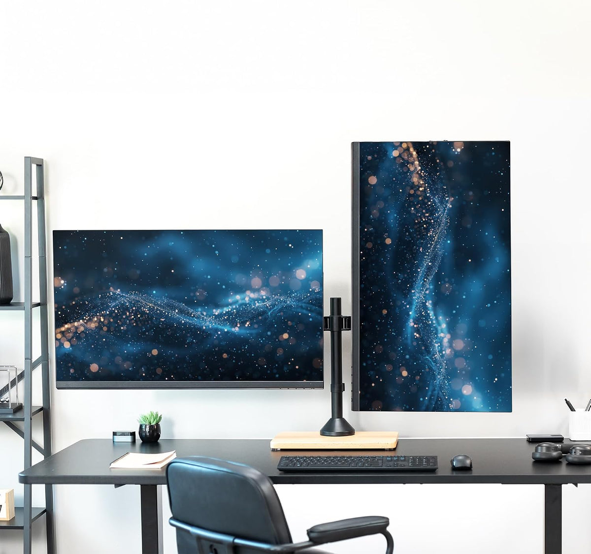 VIVO Dual Monitor Desk Stand for 13 to 32 inch Screens, STAND-V002FD-B