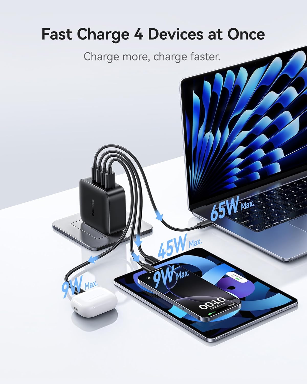Baseus PD3.1 140W USB C Charger PPS Fast Charger Type C Fast Charging Block | USB C Brick for MacBook Air/Pro, Pixelbook, iPad, iPhone 17/16/15 Series, Galaxy S25 Ultra and More