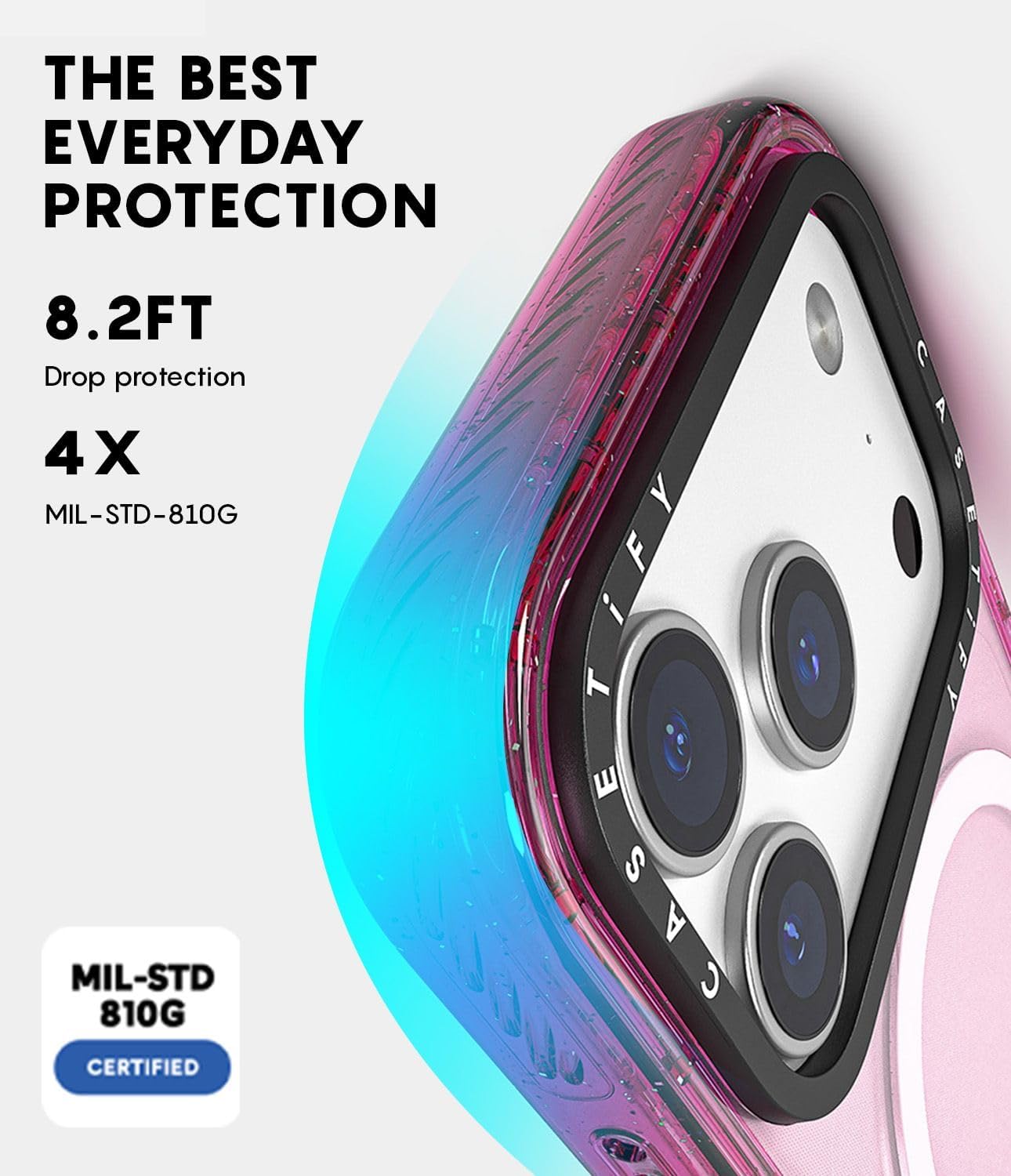 CASETiFY for iPhone 17 Pro Max Case - Impact Compatible with MagSafe | 8.2 ft. 4x Military Grade Drop Protection | Stargazer Lily | Matte Black