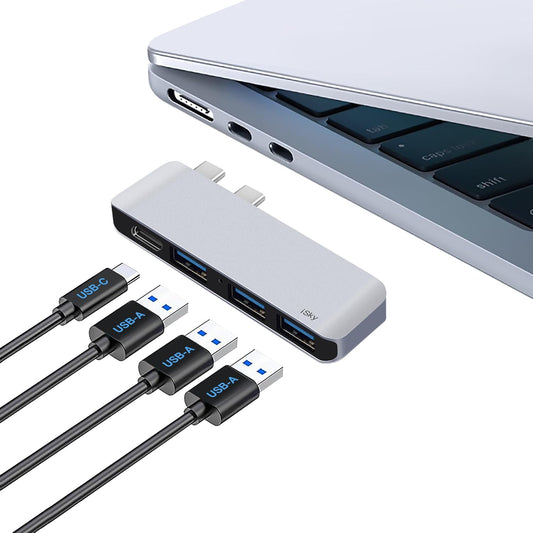 iSky Dual USB-C Hub for MacBook Air, Pro & Neo, 4-in-2 Adapter, 100W PD