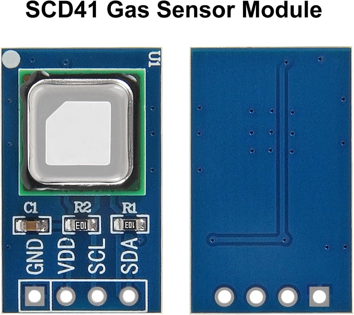 SCD41 Gas Sensor Module CO2 Carbon Dioxide Temperature and Humidity Gas Sensor Module I2C Communication 2.4-5.5 V for Air Quality Monitoring (SCD41)