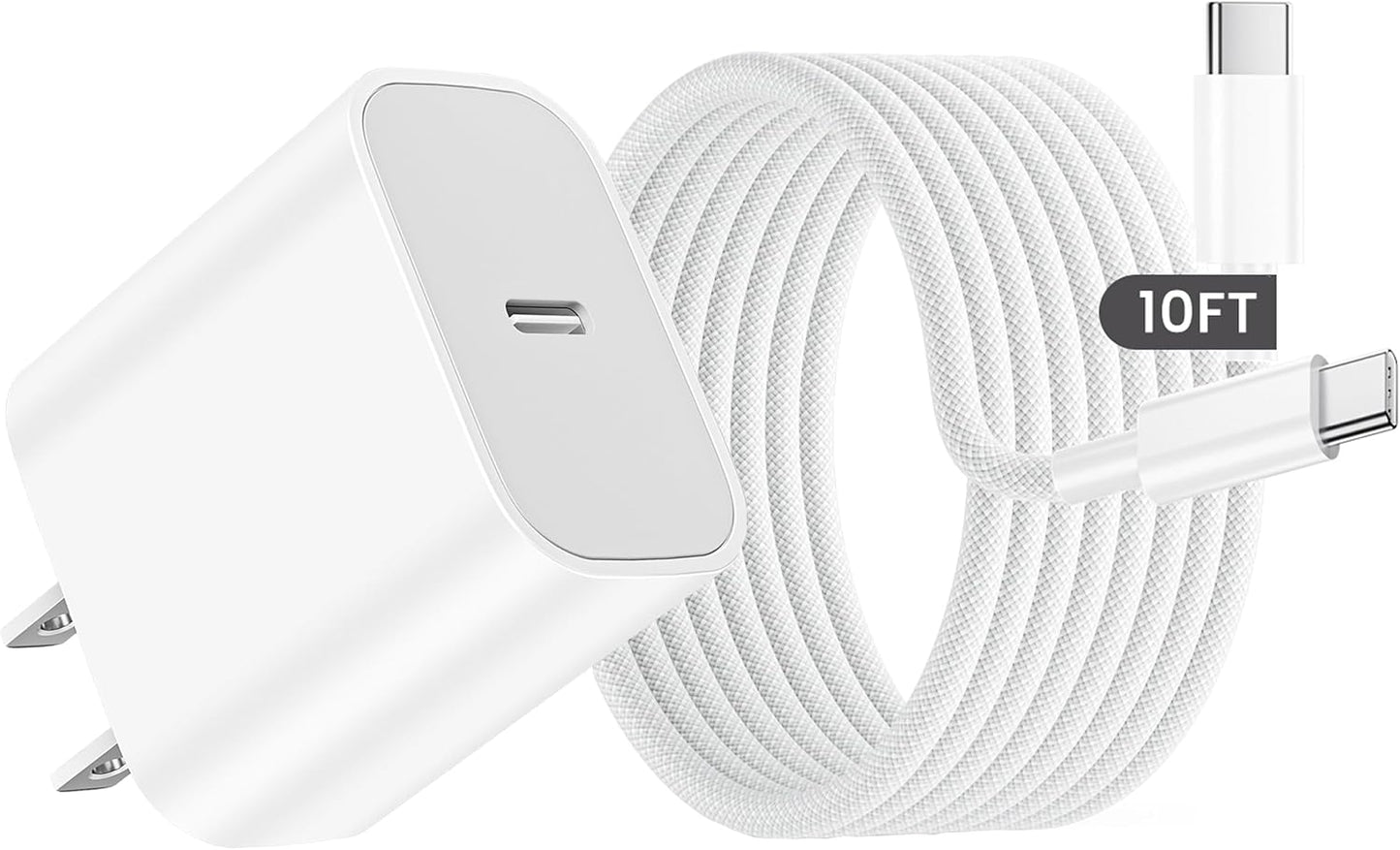 iPad Charger Fast Charging,10FT Long Braided USB C Cable,20W Type C Charger | Charging Cord for iPad 10th/11th A16 Generation,iPad Air 5th/4th/13/11 inch,iPad Pro 12.9 6th/5th/4th/3rd/13/11 in,Mini 6/A17