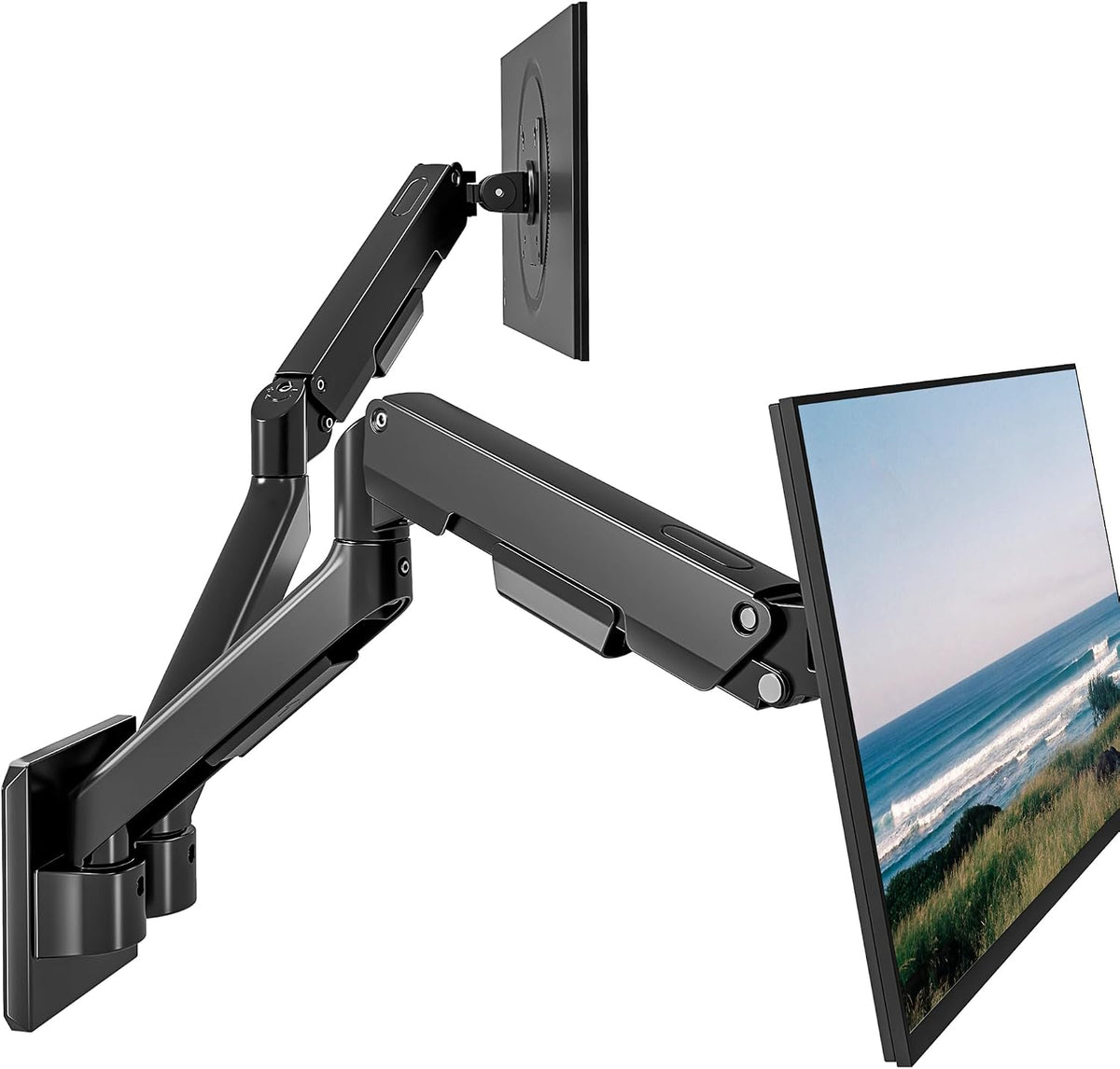 PEGZONE Dual Monitor Wall Mount for 17-32" Computer Screens，Up to 19.8 lbs
