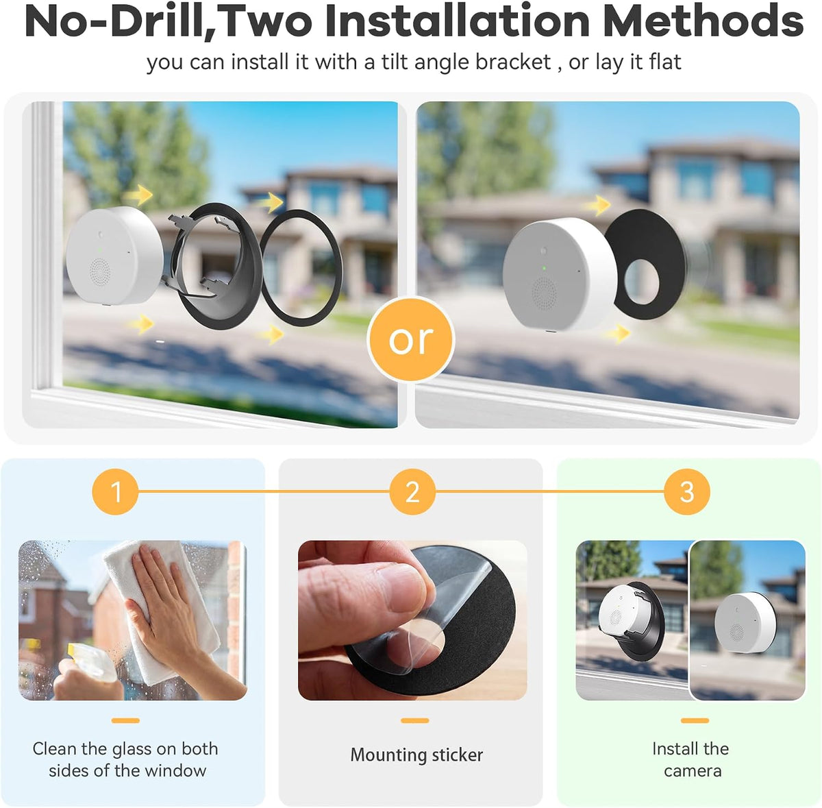 Rxuze 2.5K 4MP Indoor Window Camera, Wireless Cameras for Home Security