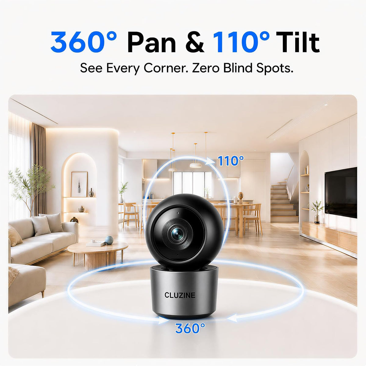 2K Indoor Cameras for Home Security, Baby Monitor, Motion Detection