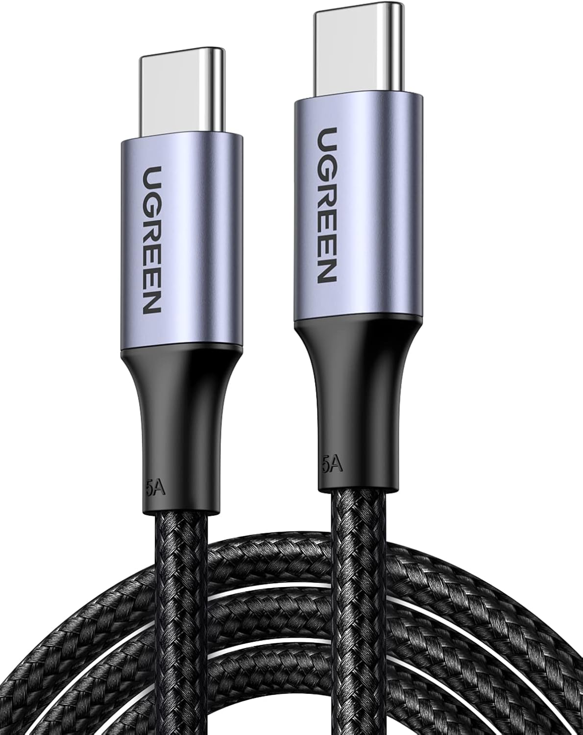 UGREEN 100W USB C to USB C Cable, Fast Charging, 2-Pack, 6.6ft, Black