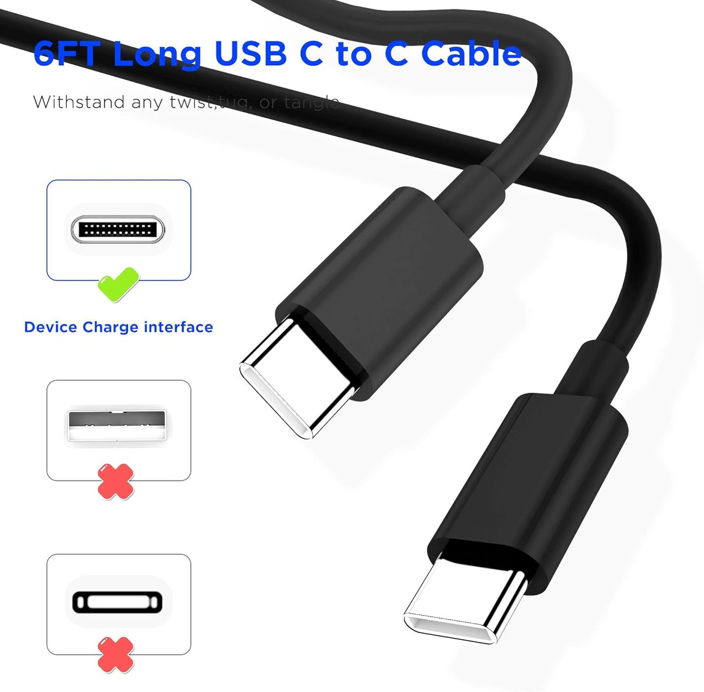 iPhone 17 16 15 Charger Fast Charging,2Pack 20W Apple iPad USB C Wall Chrager Block with 6FT USB C to C Cable for iPhone 17/Pro/Pro Max/17 Air/ 16/16 Pro/16 Pro Max/15/Plus/Pro/Pro Max (Black)