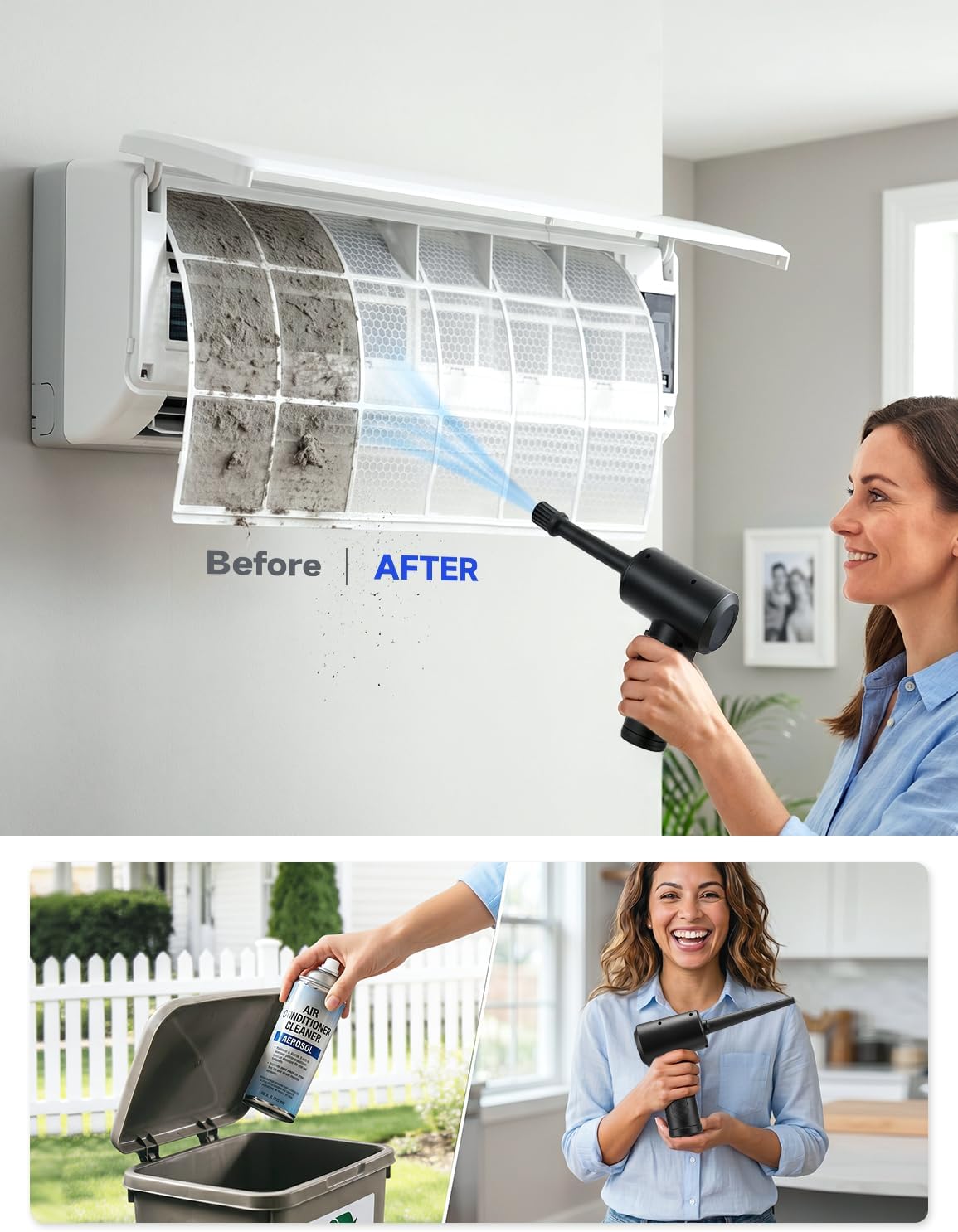 Compressed Air Duster,100000RPM Electric Air Duster for Computer Keyboard | Rechargeable Cordless Air Blower with LED Light, Fast Charge Portable Air Can for PC Cleaning