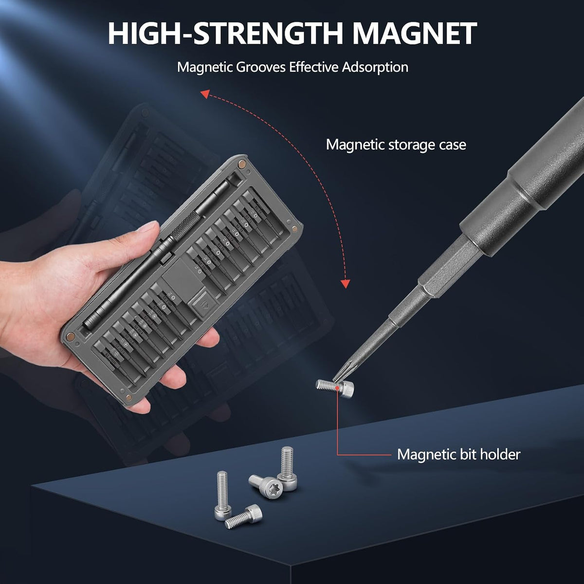 30-in-1 Premium Precision Magnetic Screwdriver Set, Professional Mini Repair Kit for Electronics, Computer, Laptop, PC Building, Phone, Watch & Eyeglass – Alloy Tool Steel Micro Bits