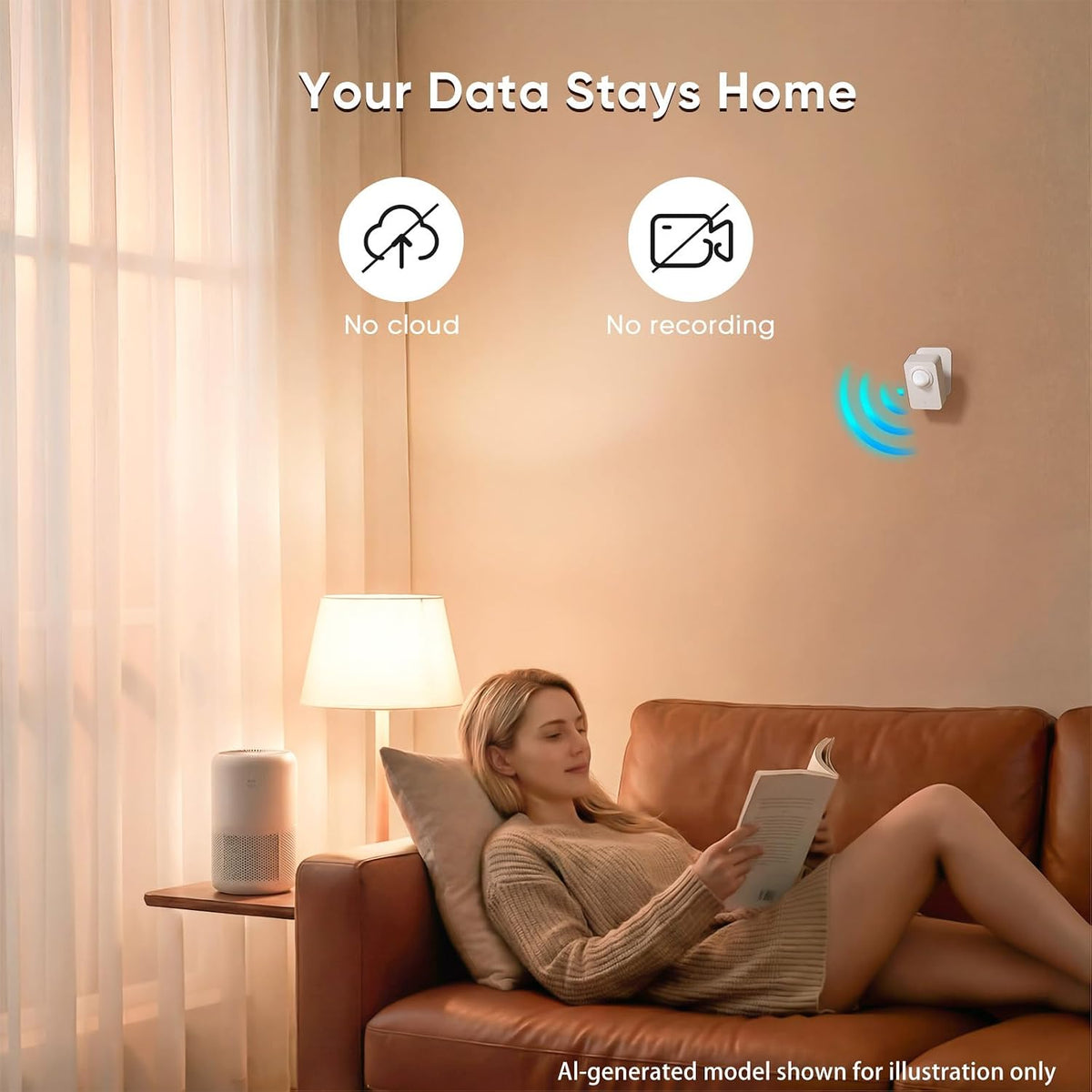 WiFi Motion Sensor, Smart PIR Motion Detector with Instant App Alerts