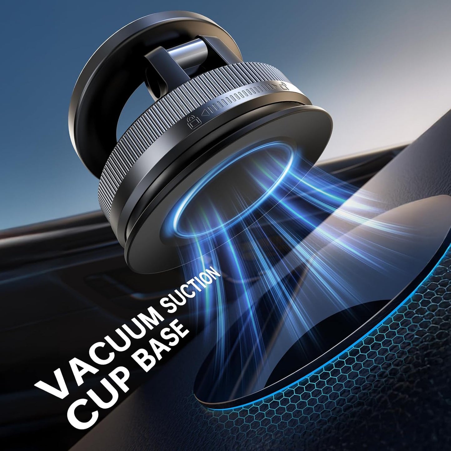 for Magsafe Car Mount carmount 2.0 Magnetic Phone Mount【Ultra-Stable Magnetic Hold】Vacuum Magnetic Phone Holder for Car Dashboard Windshield Phone Holders for Your Car for iPhone Samsung,Carbon Fiber