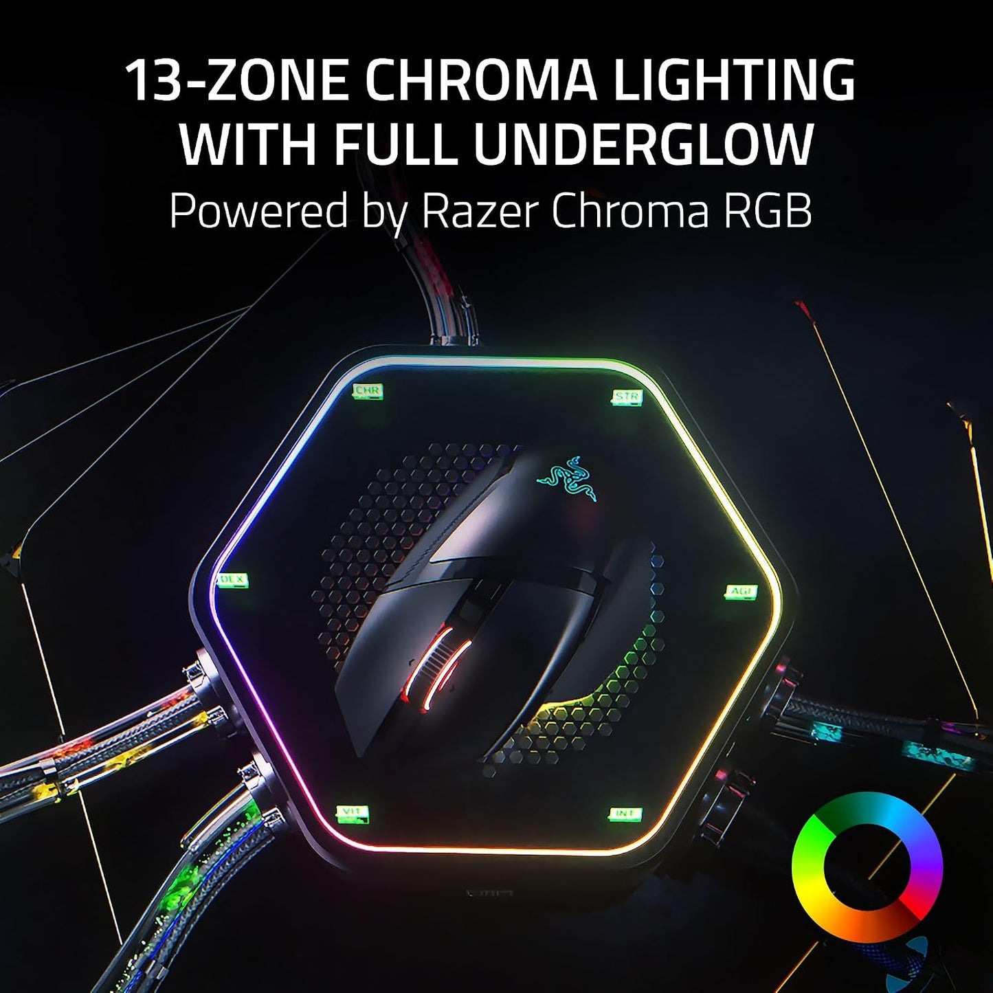 Razer Basilisk V3 Pro 35K Wireless Gaming Mouse, 140 Hr Battery, Black | 35K DPI Optical Sensor Gen 2, HyperScroll Tilt Wheel, 13 Customizable Controls, Chroma RGB, Optical Switches Gen 3