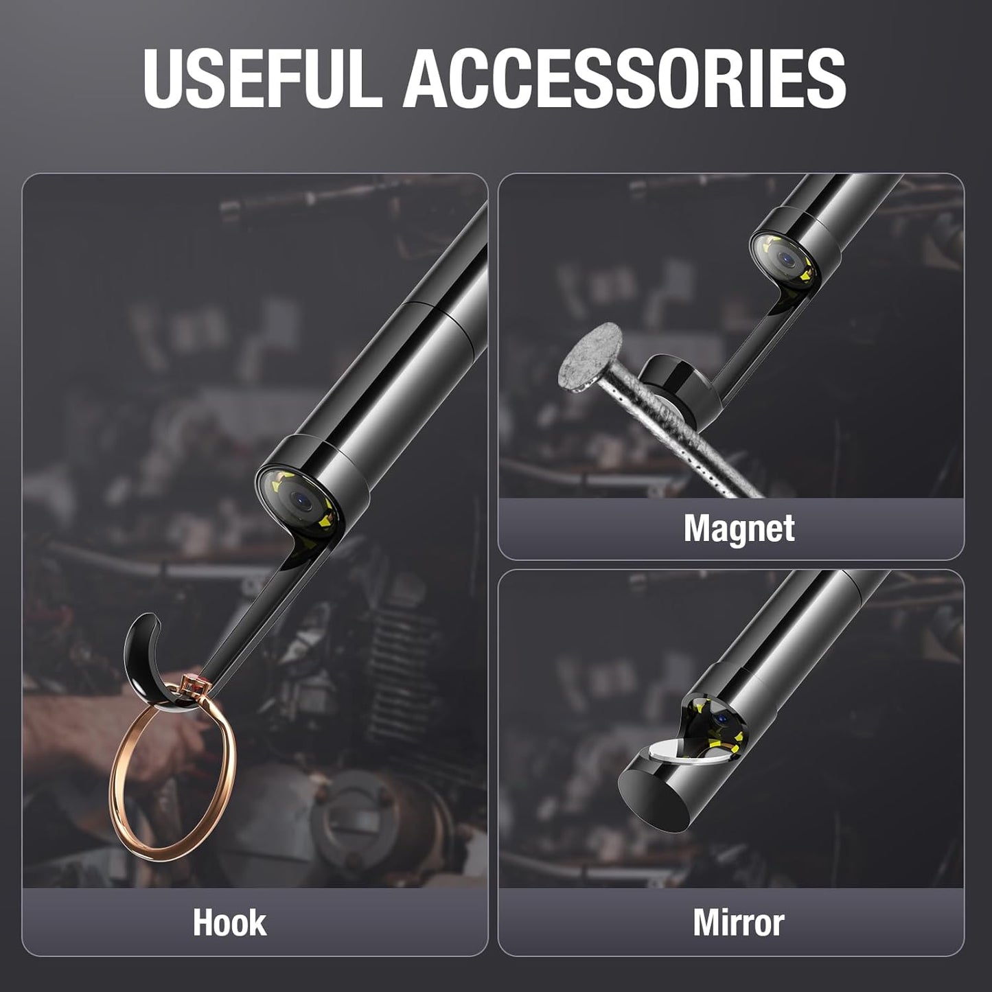 Teslong 10FT USB C Endoscope Camera for iPhone 15/16/17,Android Phone | Plug and Play, 8 LED Lights, 1.0MP HD Camera, IP67 Waterproof, Flexible Snake Cable, for Mechanic Automotive HVAC Drain Wall