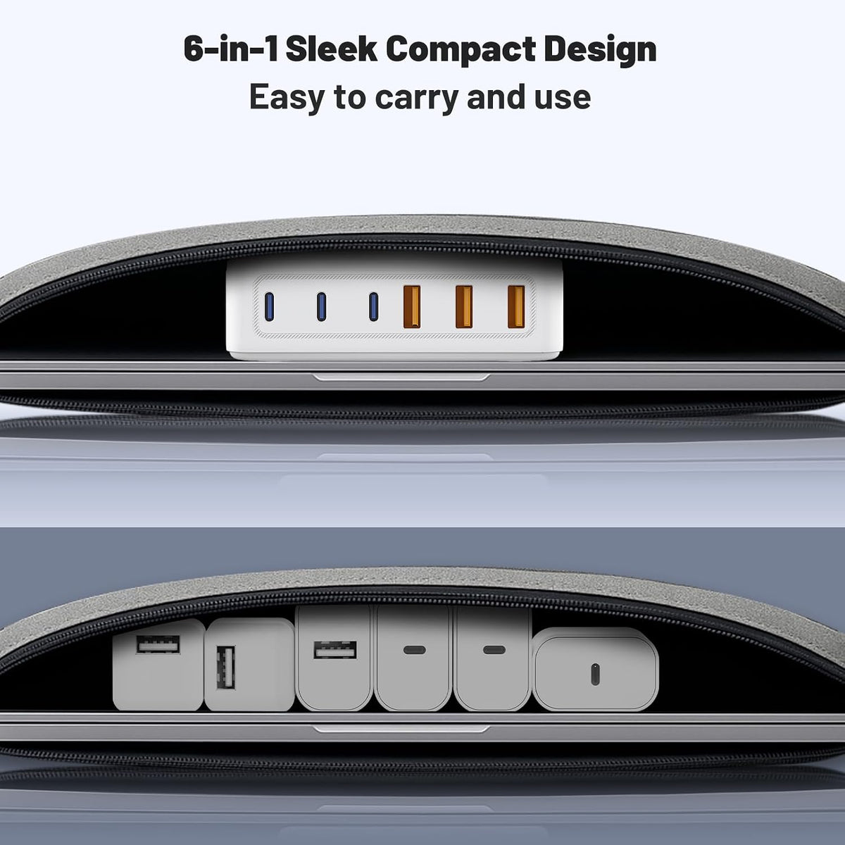 USB C Fast Charger Block, 100W GaN 6 Port Type C Charging Station Hub,Wall Charger Power Strip Adapter Plug Cube Brick Box for Apple iPhone 17 16 15 14 13 12 Pro Max/iPad/Pixel/Samsung Galaxy S25 S24