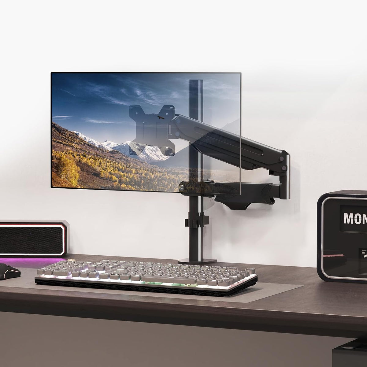 Pholiten Single Monitor Arm, Gas Type, Double Articulated