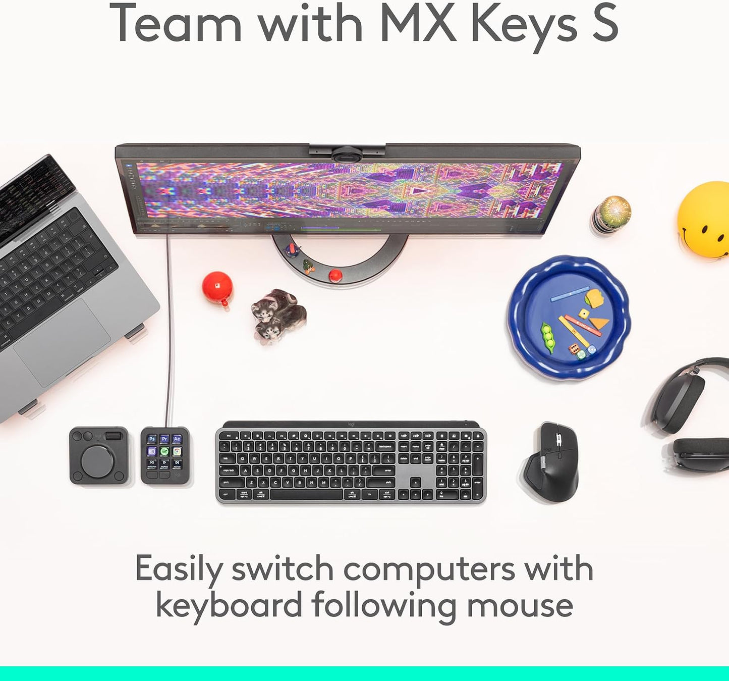 Logitech MX Master 4 Ergonomic Wireless Mouse with Haptics - Graphite | Advanced performance haptic feedback, ultra-fast scrolling, USB-C charging, Windows, MacOS compatible