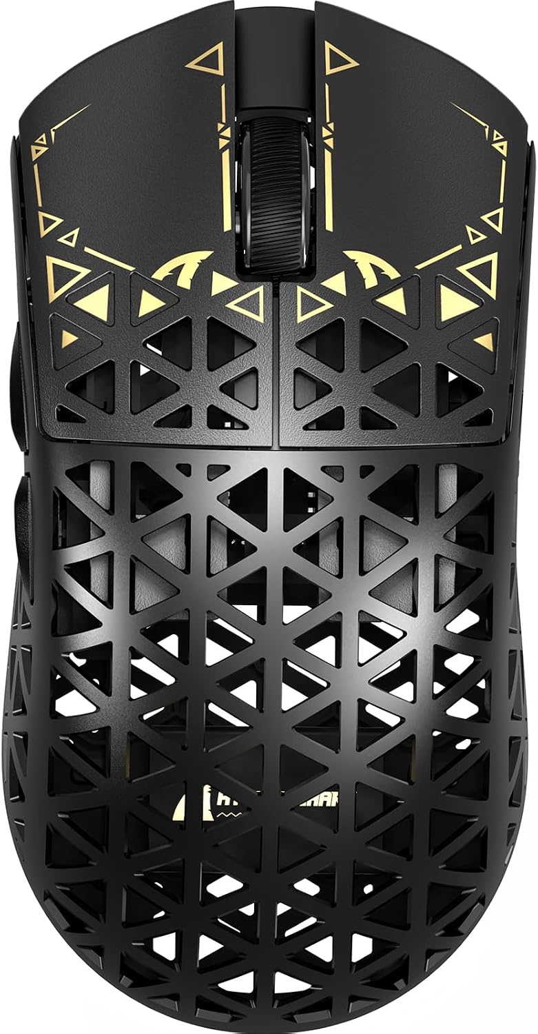 ATTACK SHARK R5Ultra 8K Carbon Fiber Wireless Gaming Mouse, Black | 42K DPI,PAW3950 MAX Sensor,39g Ultra-Lightweight,Nordic 52840 MCU Chip,Wired/BT/2.4GHz Wireless Programmable Mice for PC/Mac