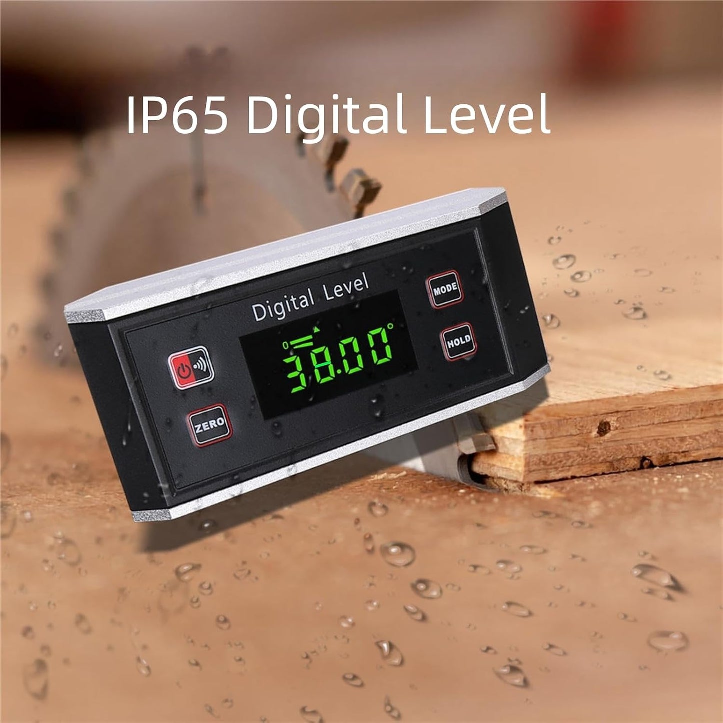 Inclinometer, Digital Protractor/Level/Angle Finder and Gauge Tools with V-Groove Magnetic Base and Backlight - Dust and Waterproof IP65 Precision Smart Level（Not include battery）