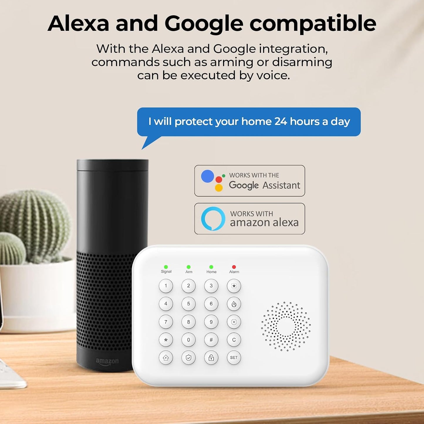 Alarm System for Home Security, WiFi/4G Home Security System Wireless with Phone APP Alert,Door Sensor,Motion Sensor, Remote Control, Compatible with Alexa,24/7 Protection