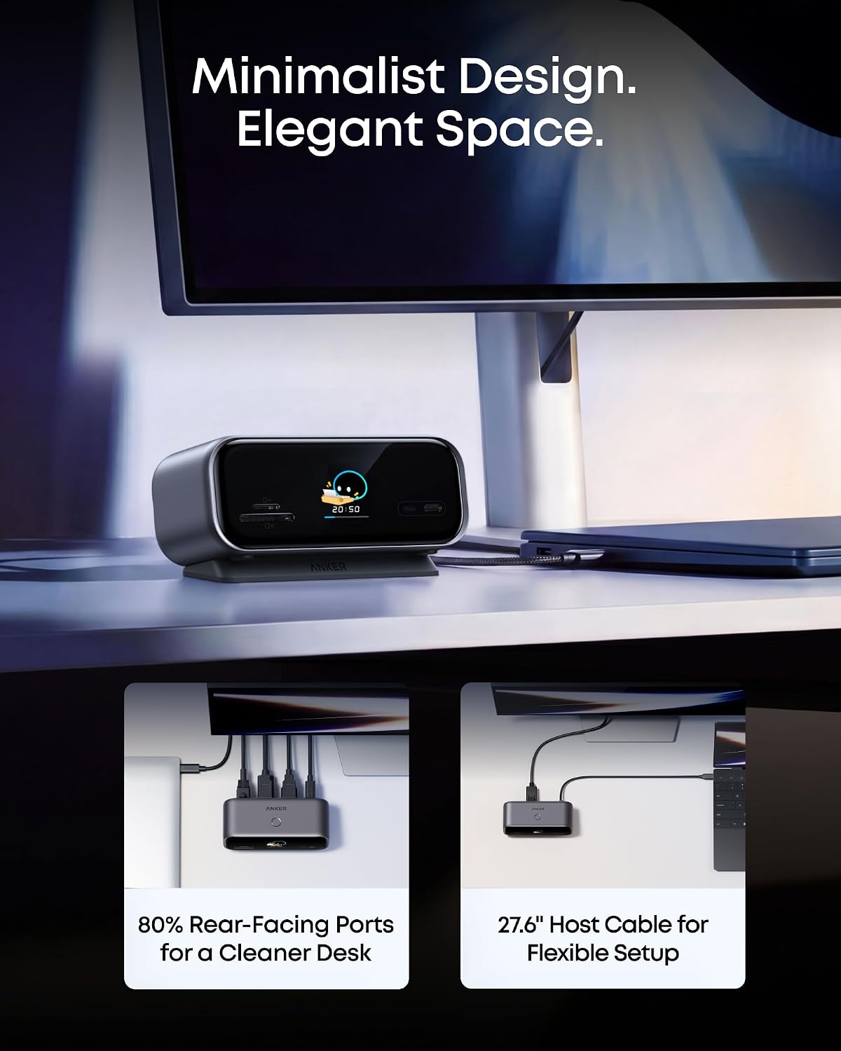 Anker Nano 10in1 USB C Hub, Smart Display Hub, Docking Station Dual Monitor
