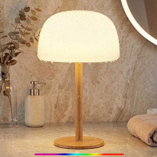 Waterproof Shower Lamp Cordless Lamp - 7500mAh Rechargeable Table Lamp, Bathroom Lamp, RGB 15 Colors & 3 Color Temperature Touch Dimmable, Shower Light for Inside Shower, Bathtub, Bedroom,1PC