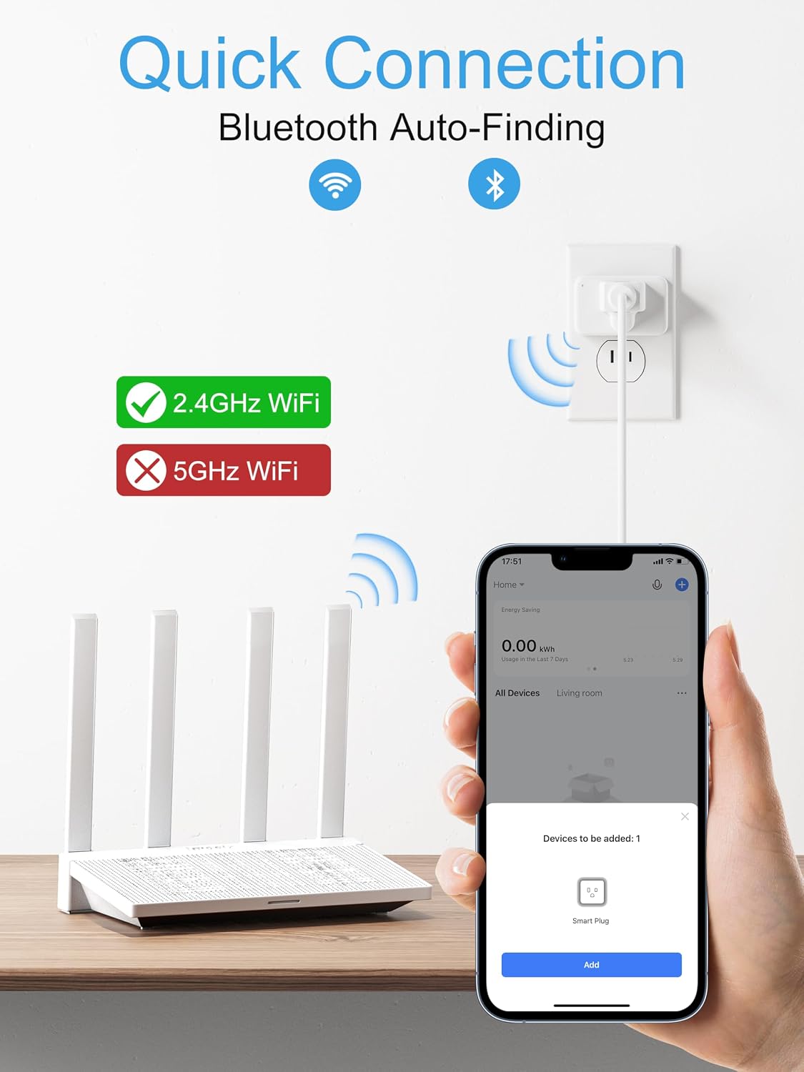 EIGHTREE Smart Plug 15A, Smart Plugs that Compatible with Alexa & Google Home & SmartThings, No Hub Required, WiFi Outlet with Remote Control, Timer & Schedule, 2.4GHz WiFi Only, 4 Packs