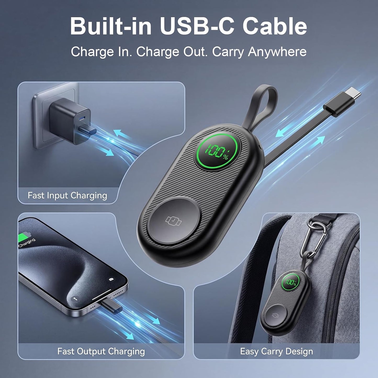 2026 Upgraded 2500mAh Portable Charger for Apple Watch 2-in-1 Wireless | Magnetic Fast Charging for Apple Watch Charger - Compact iWatch Accessories for RV, Camping, Car & Travel Essential