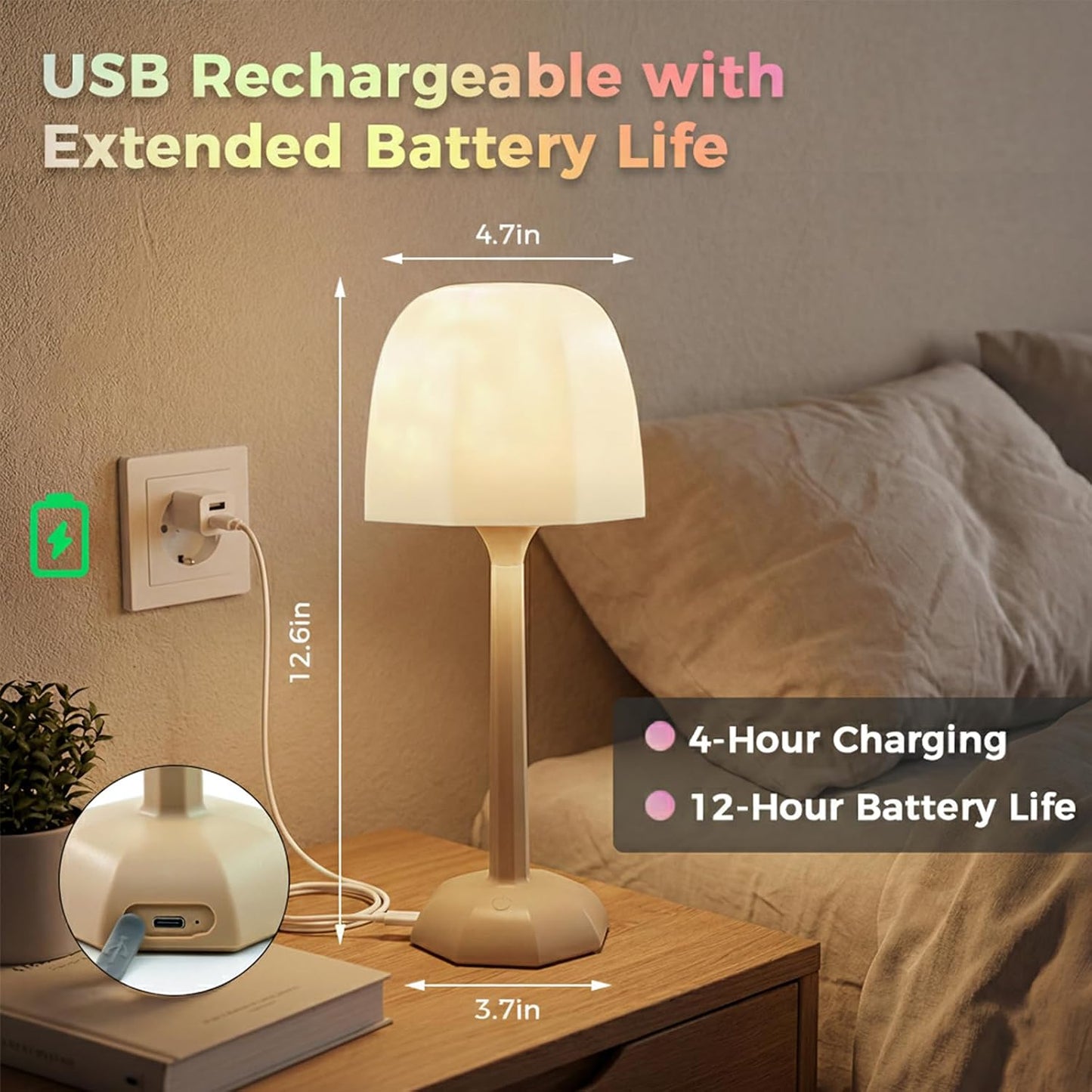 RICHMYC Waterproof Shower Lamp, 16 Colors Ocean Wave Projector with Remote | Cordless Rechargeable Night Light, Ambient Mood Lighting for Inside Shower, Bathroom, Bathtub, Spa