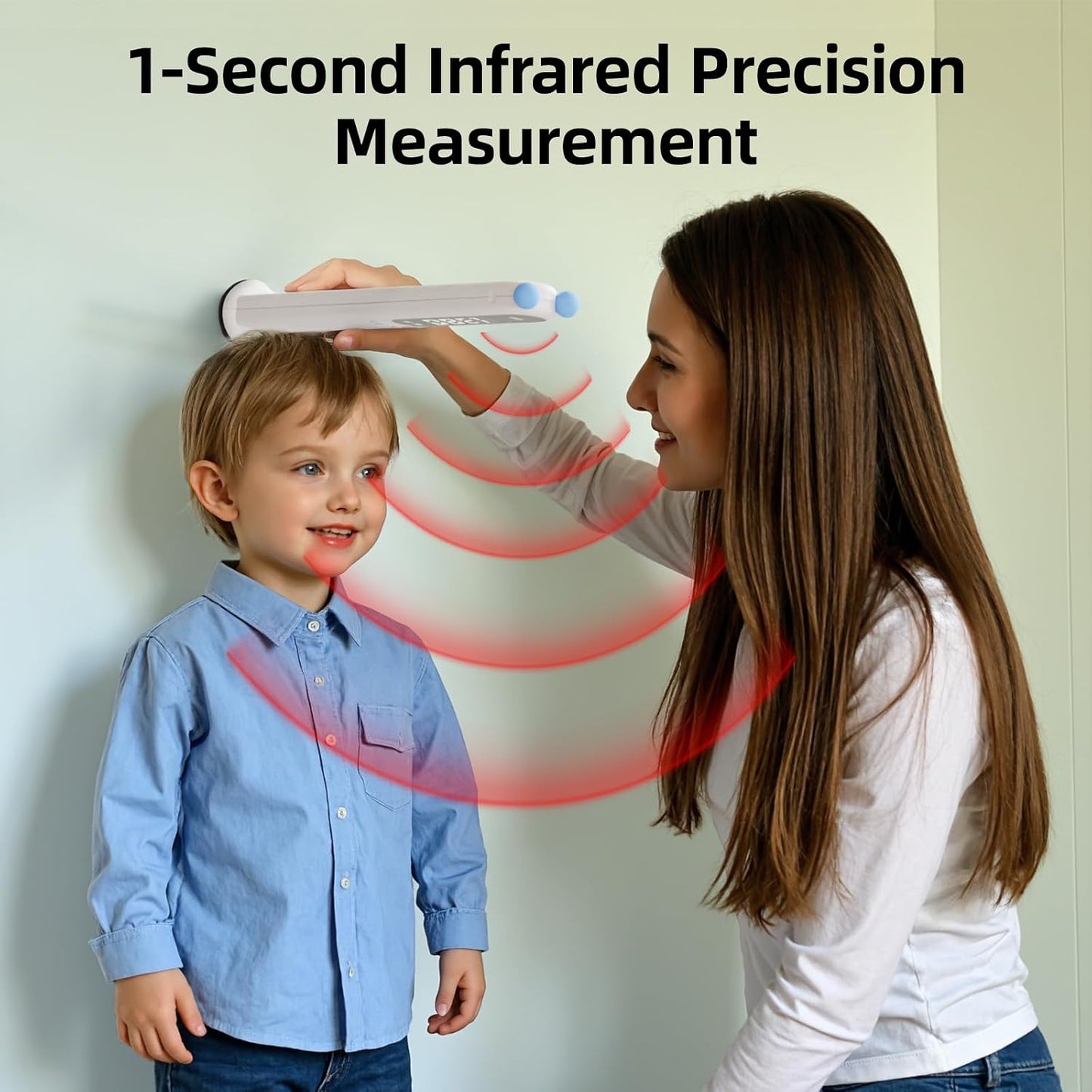 Umimile Portable Height Measurement for Kids, Cordless Infrared Stadiometer | Handheld Stadiometer Device for Kids and Adults, Digital Height Measurement Tool Scale 240 cm / 94.5 inches (Blue)