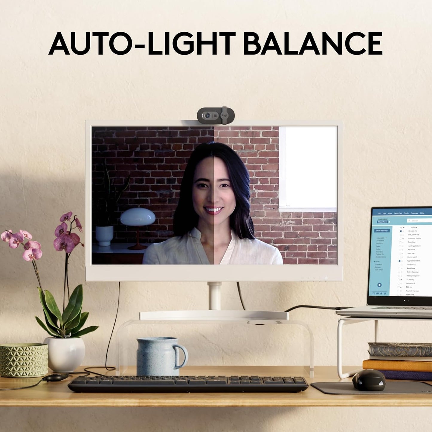 Logitech Brio 101 Full HD 1080p Webcam for Streaming and Meetings - Black | 1080p with auto-light correction, built-in mic, privacy shutter, USB-A, compatible with Teams, Google Meet, Zoom and more