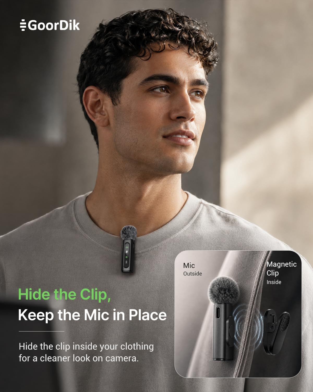 USB C Lavalier Microphone Wireless Mini Mic for Type-C Android Phone/Tablet/PC Video Recording Clip-on Mics with Rotatable Clip&Denoise Recording, Ideal for Vlog Tiktok Youtube Podcast Content Creator