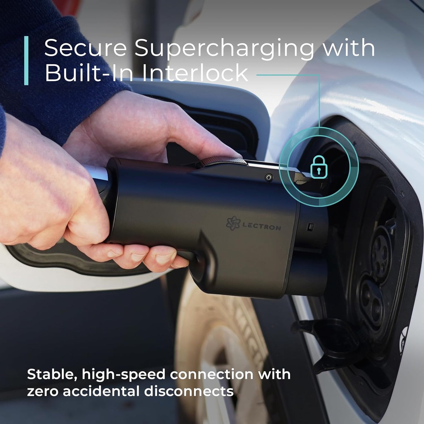 Lectron NACS to CCS Electric Vehicle Adapter with Interlock - (500A/1,000V) - Compatible with Tesla Superchargers - CCS1 EV Fast Charging with Vortex Plus [Check Automaker for Compatibility] - UL 2252
